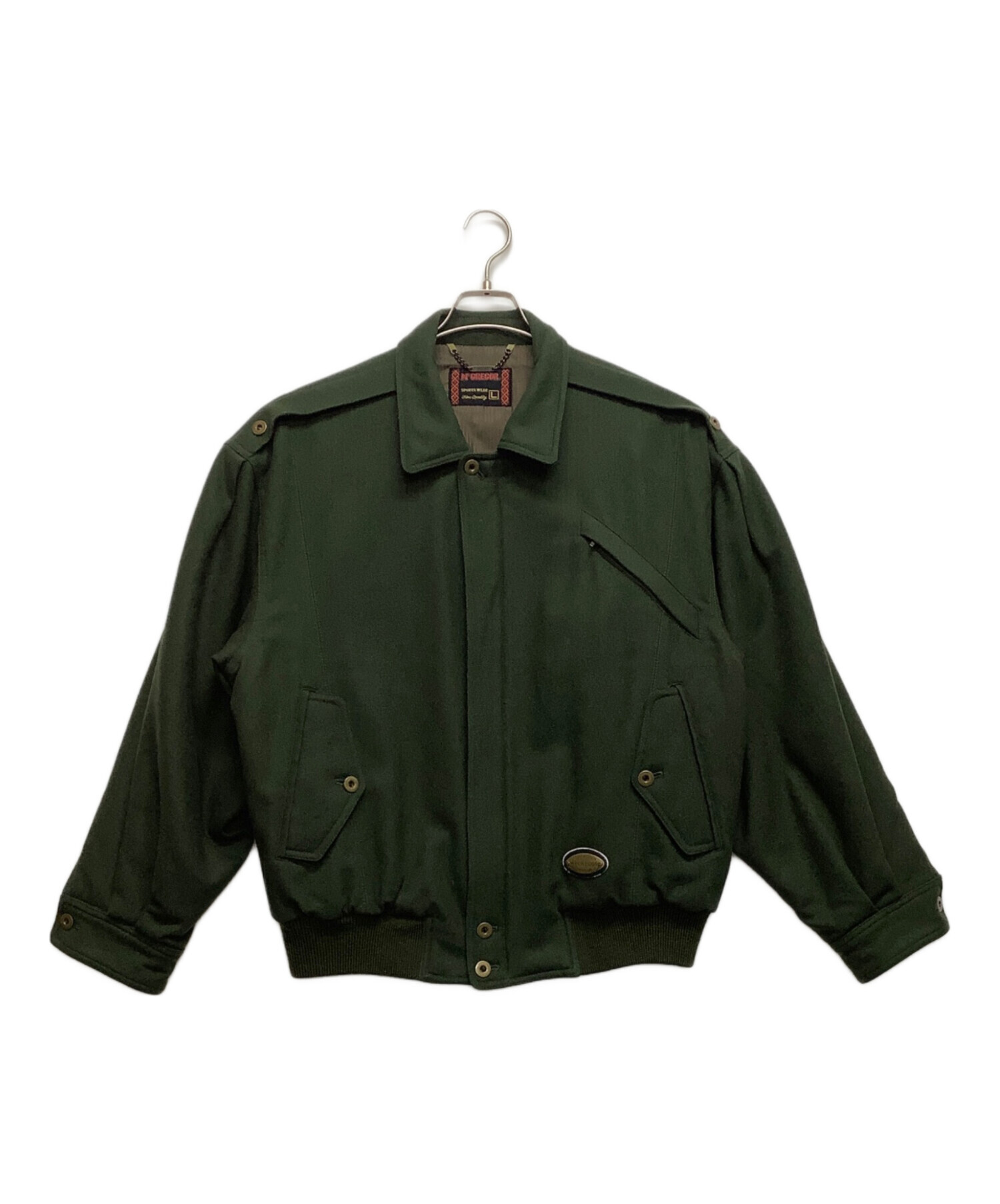 衛*子様 MCGREGOR マックレガー　オリーブグリーン ミリタリー ジャケッ 中古・古着通販】McGREGOR (マクレガー) ウールジャケット グリーン