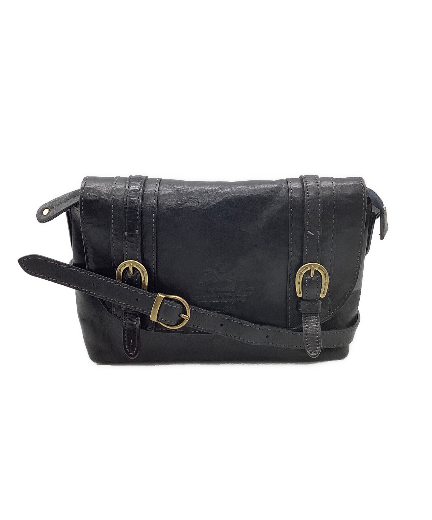 中古・古着通販】DAKOTA (ダコタ) レザーショルダーバッグ ブラック 