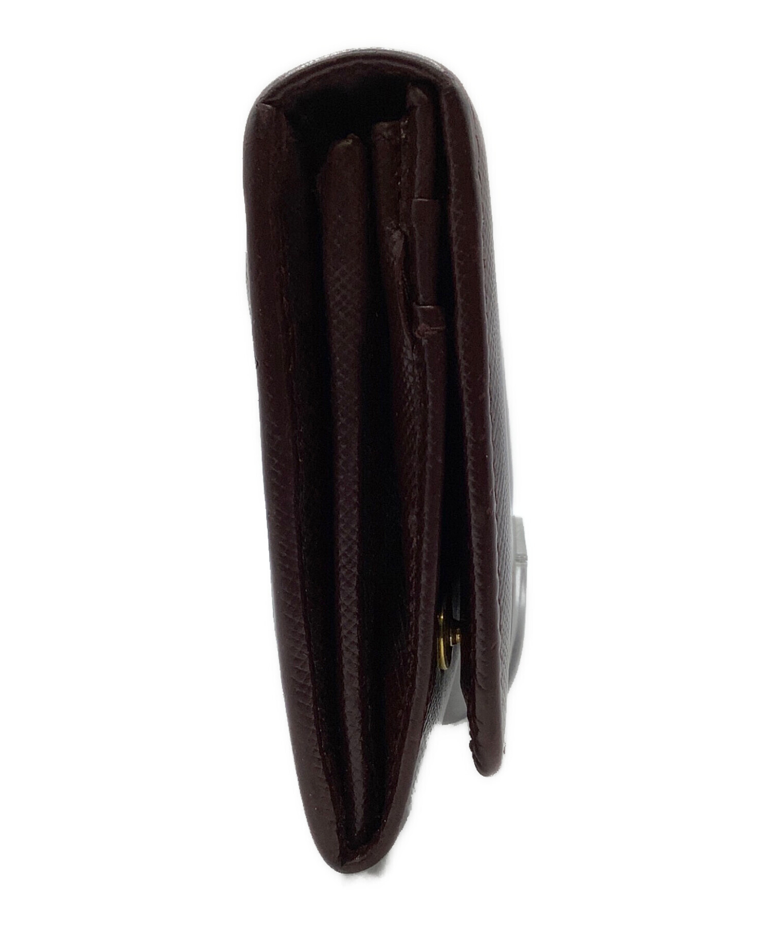 PRADA(プラダ) 長財布 - ボルドー レザー 中古・古着通販】PRADA (プラダ) 長財布 ボルドー｜ブランド・古着通販