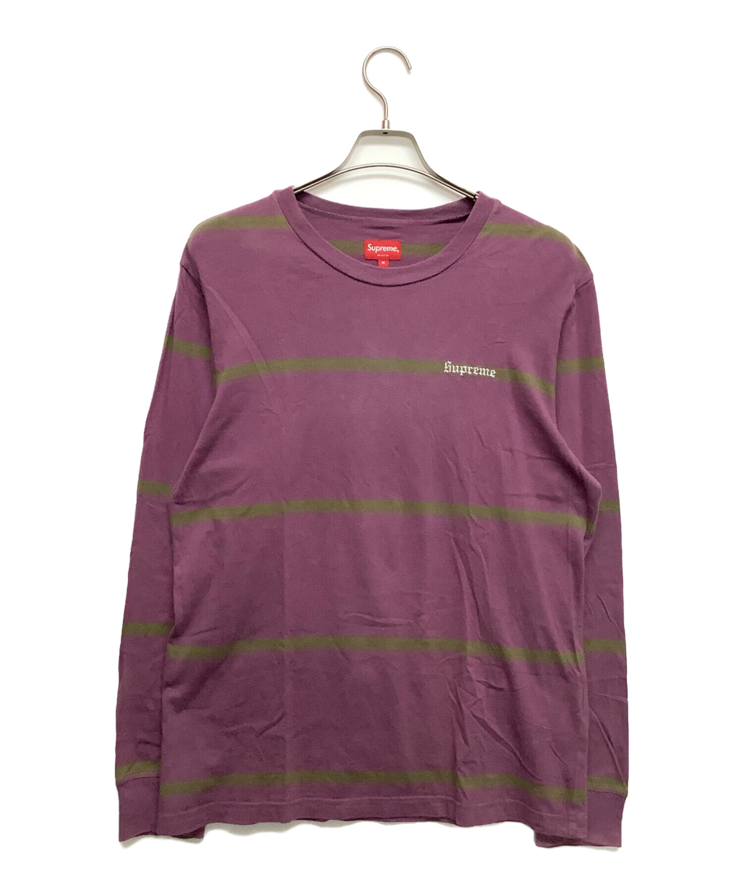 中古・古着通販】SUPREME (シュプリーム) 長袖カットソー パープル 