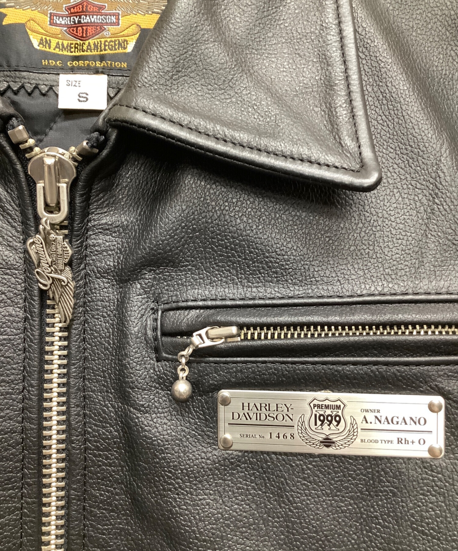 中古・古着通販】HARLEY-DAVIDSON (ハーレーダビッドソン) レザー 