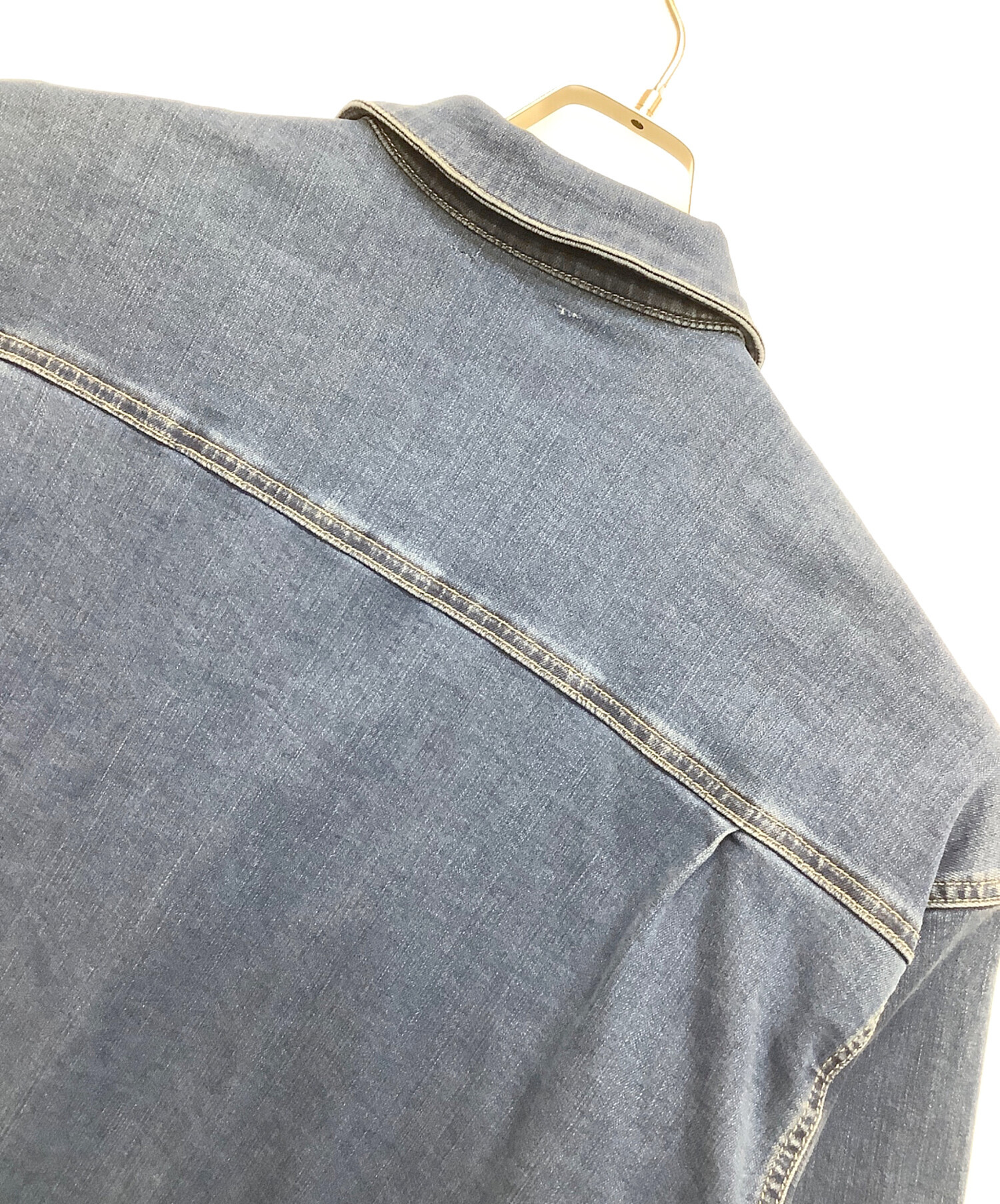 中古・古着通販】BEARDSLEY (ビアズリー) 袖パフGジャン ブルー サイズ