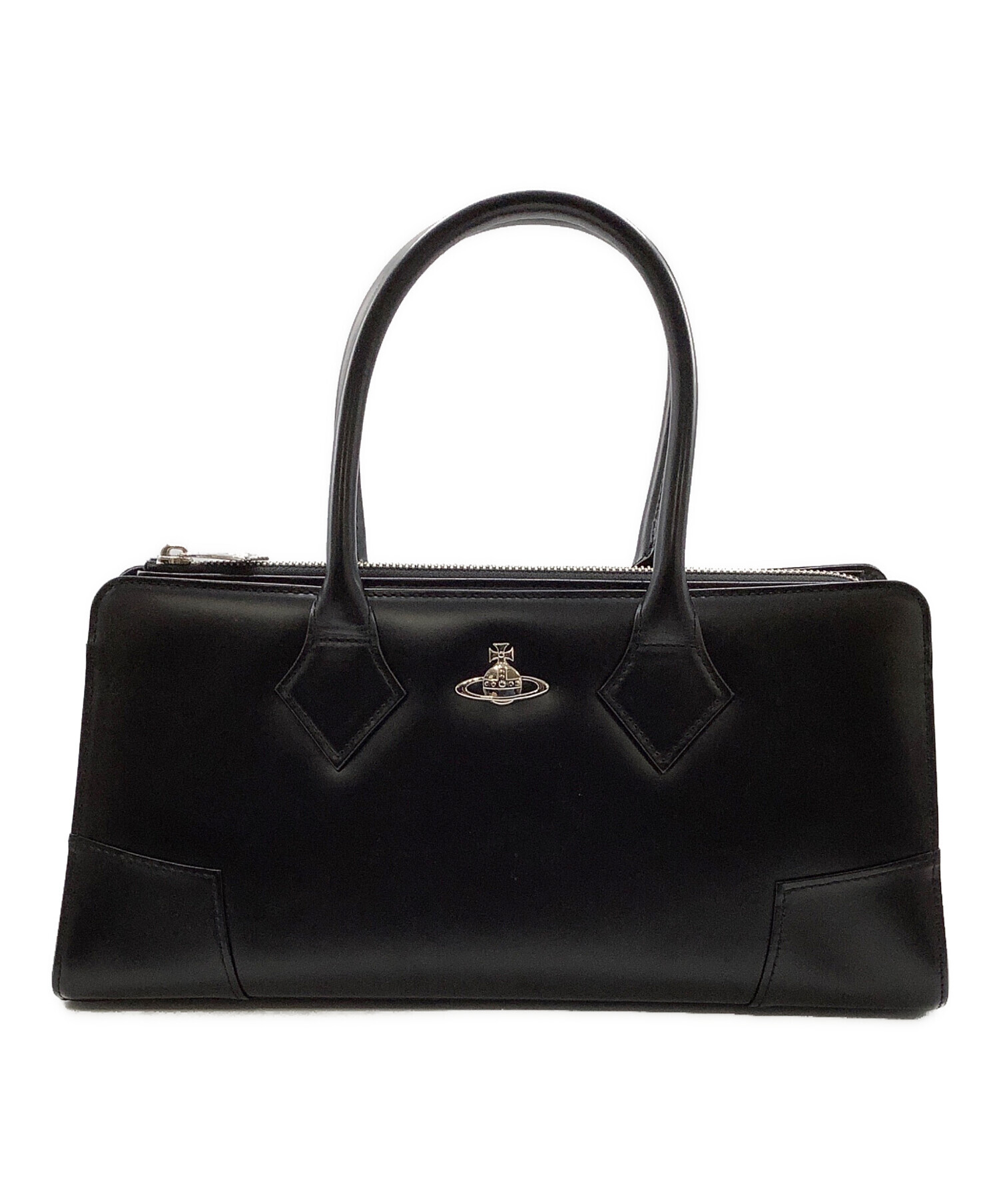 Vivienne Westwood / ヴィヴィアンウエストウッド ■ ORB ハンドバッグ レザー ブラック バッグ / バック / BAG / 鞄 / カバン ブランド 中古 [0990009472] Vivienne Westwood（ヴィヴィアンウエストウッド） ハンドバッグ