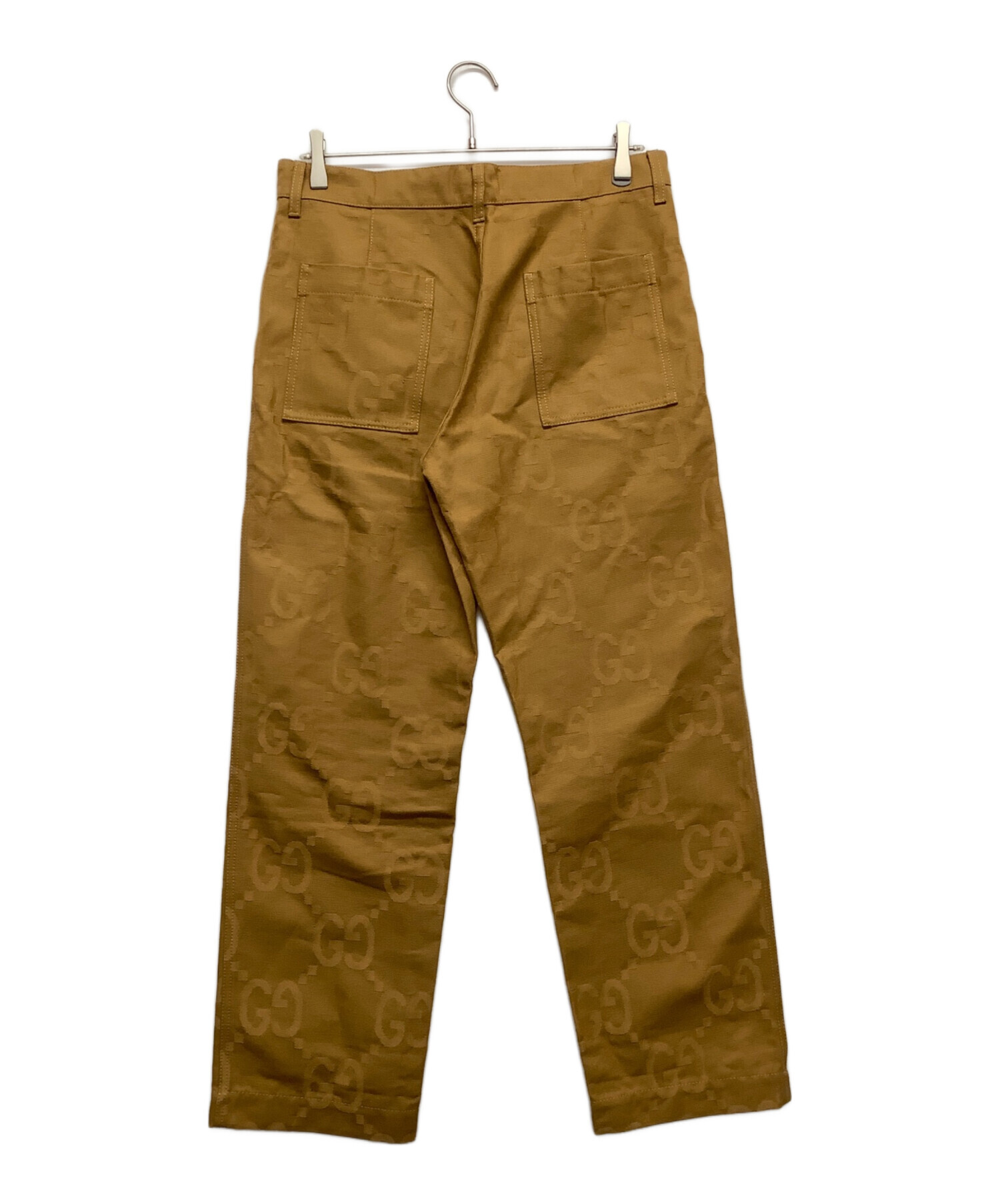gucci 24aw ggキャンパス ジャガード カーゴパンツ 中古・古着通販】GUCCI (グッチ) GGジャガードパンツ ブラウン サイズ