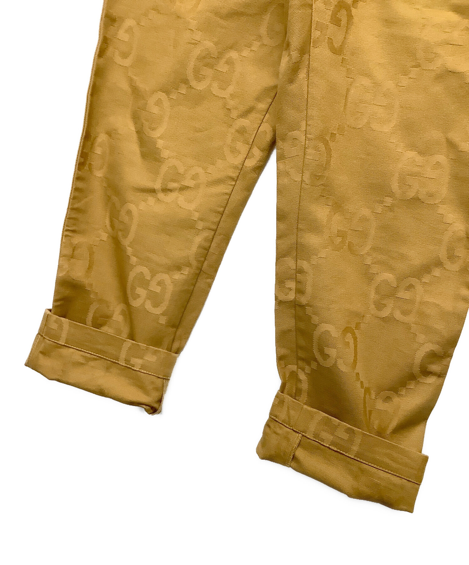 gucci 24aw ggキャンパス ジャガード カーゴパンツ 中古・古着通販】GUCCI (グッチ) GGジャガードパンツ ブラウン サイズ