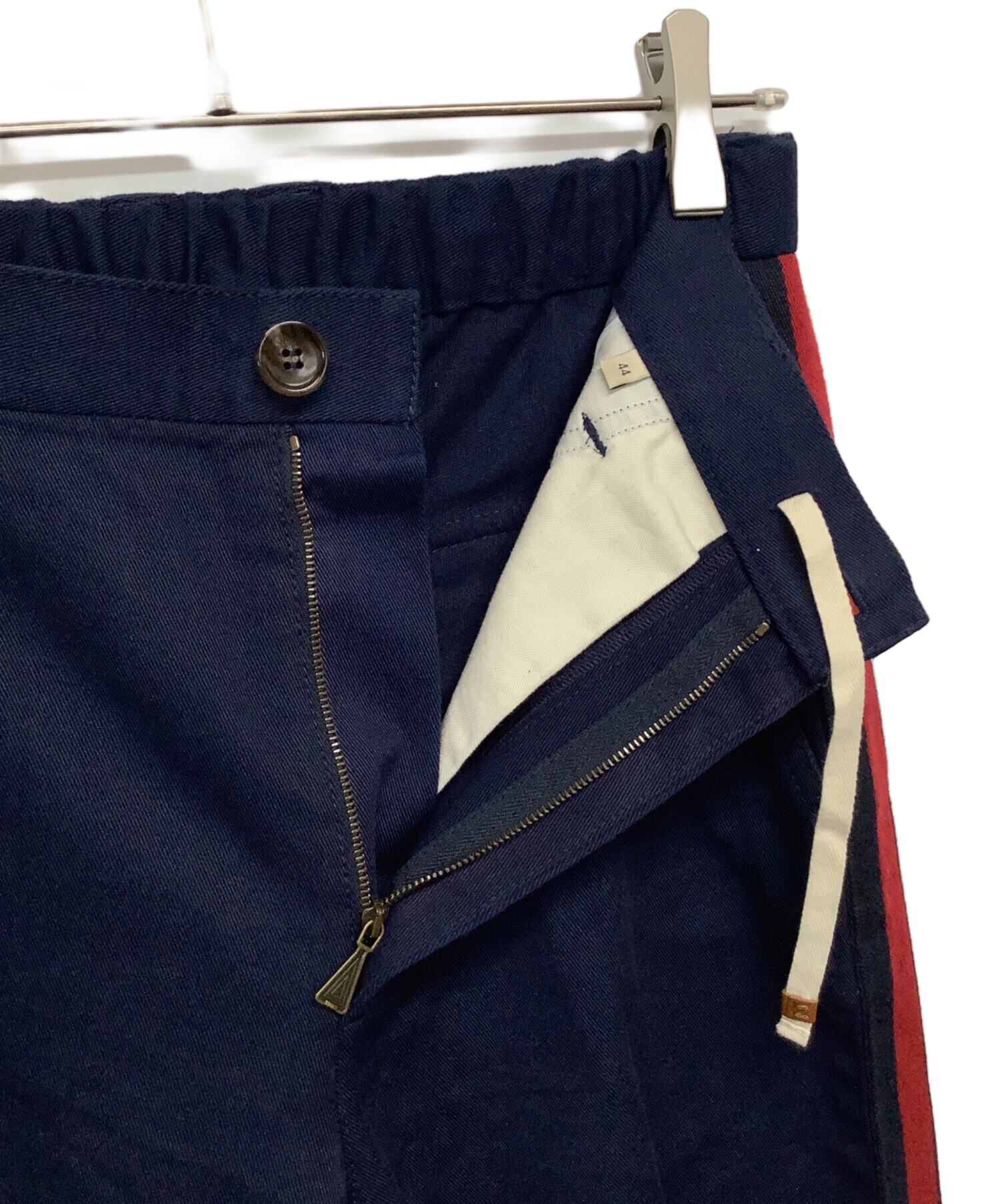 中古・古着通販】GUCCI (グッチ) サイドラインパンツ ネイビー サイズ 