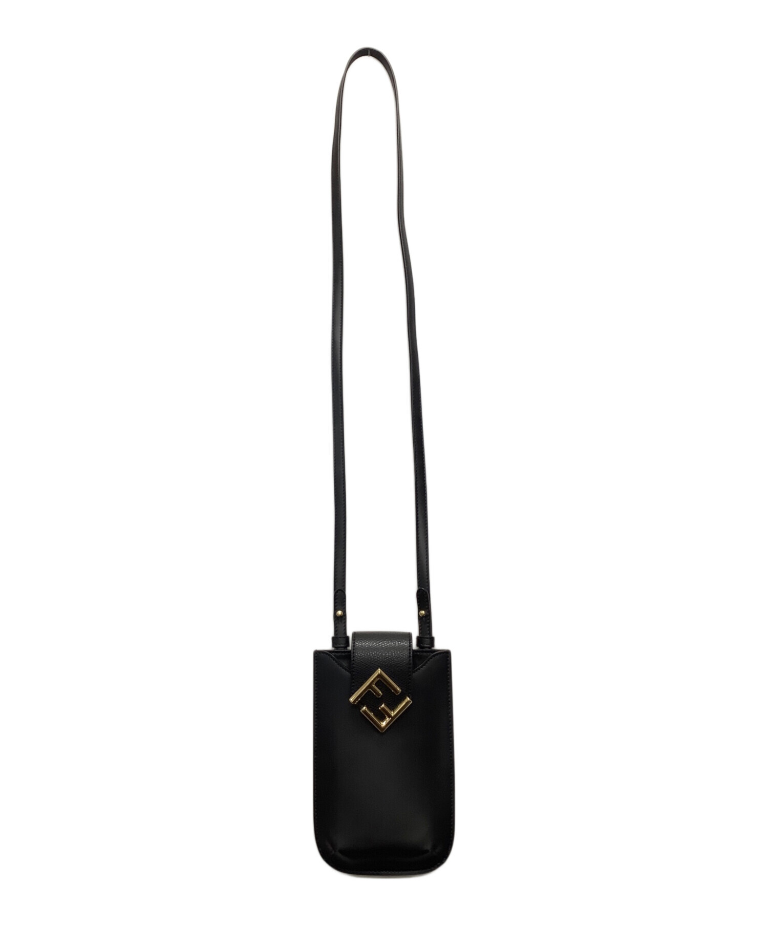 中古・古着通販】FENDI (フェンディ) ショルダーフォンポーチ ブラック
