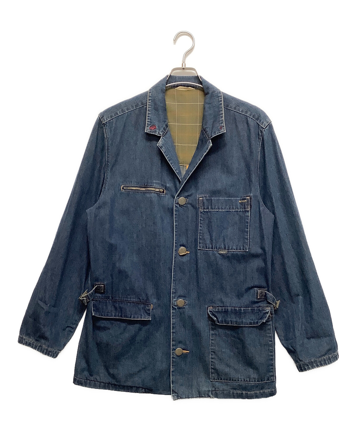 中古・古着通販】PAPAS (パパス) デニムジャケット インディゴ サイズ 