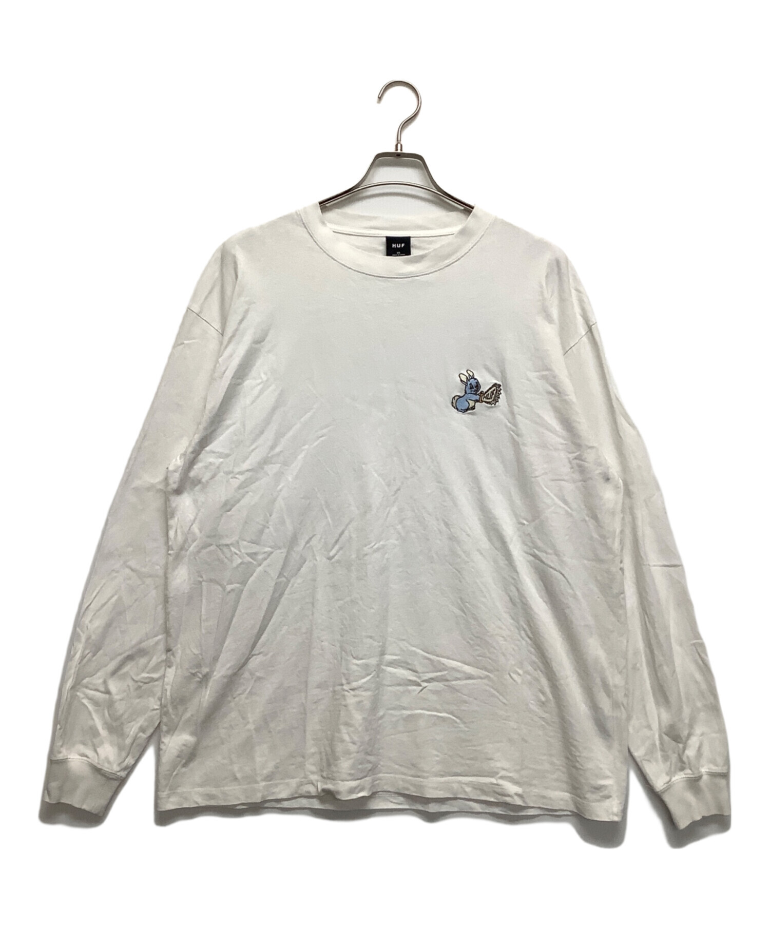 中古・古着通販】HUF (ハフ) ロングスリーブTシャツ ホワイト サイズ 
