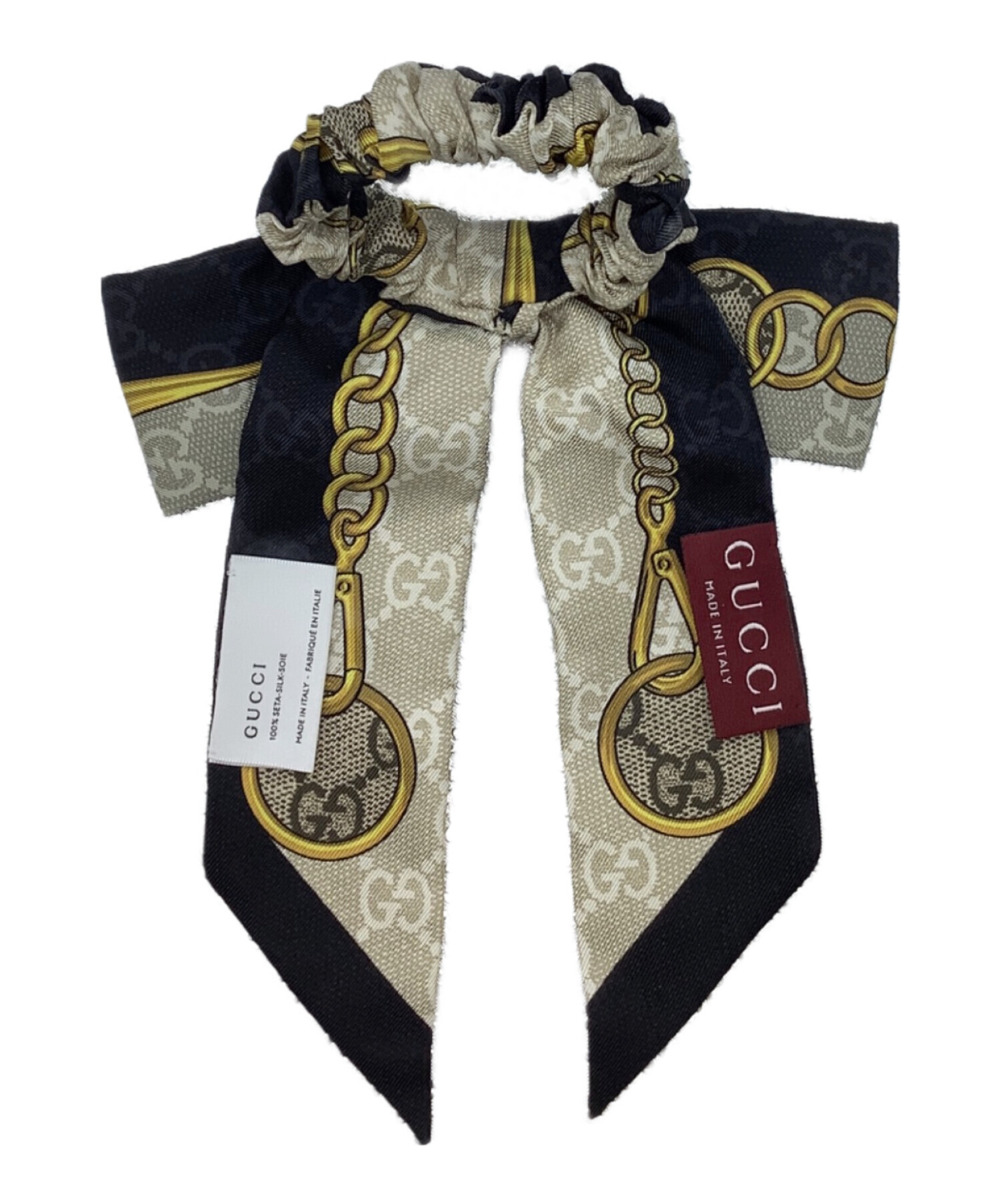 【新品未使用】GUCCI ヘアゴム2セット 中古・古着通販】GUCCI (グッチ) ヘアゴム グレー×ネイビー｜ブランド