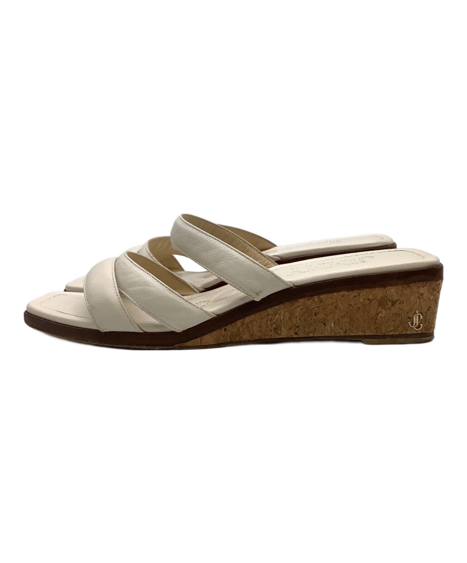 中古・古着通販】JIMMY CHOO (ジミーチュウ) サンダル ホワイト サイズ 