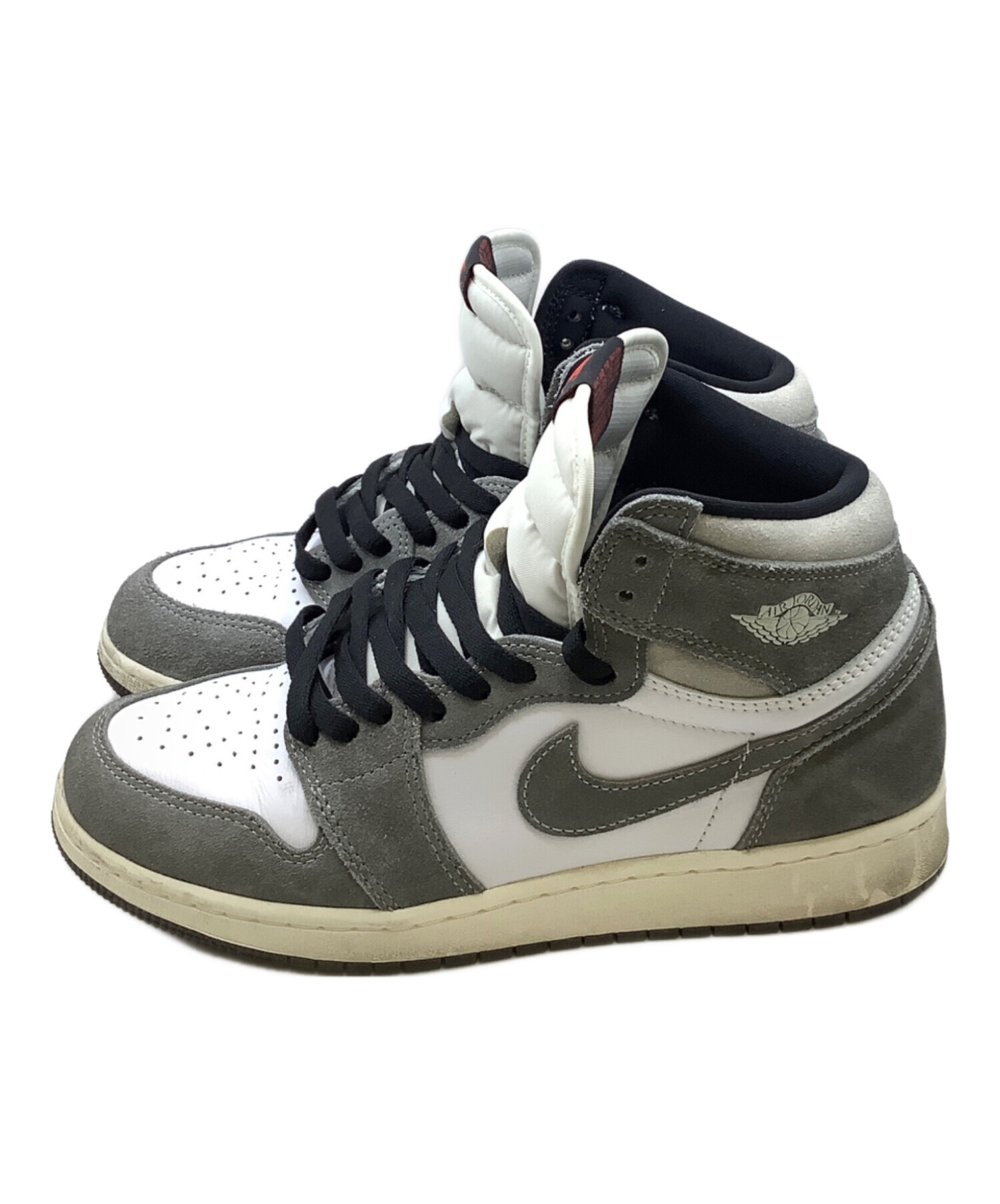 ナイキ AIR JORDAN 1 MID SE レザー×スエード ハイカットスニーカー 