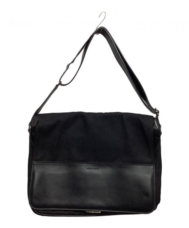ロ*】様 Giorgio Armani ブラックレザーバッグ 中古・古着通販】GIORGIO ARMANI (ジョルジョアルマーニ