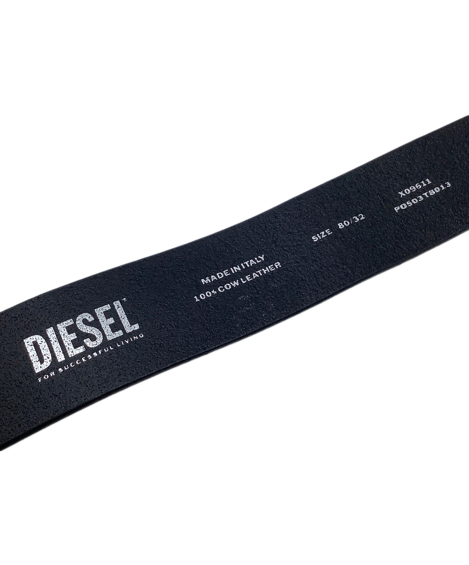 中古・古着通販】DIESEL (ディーゼル) レザーベルト ブラック サイズ