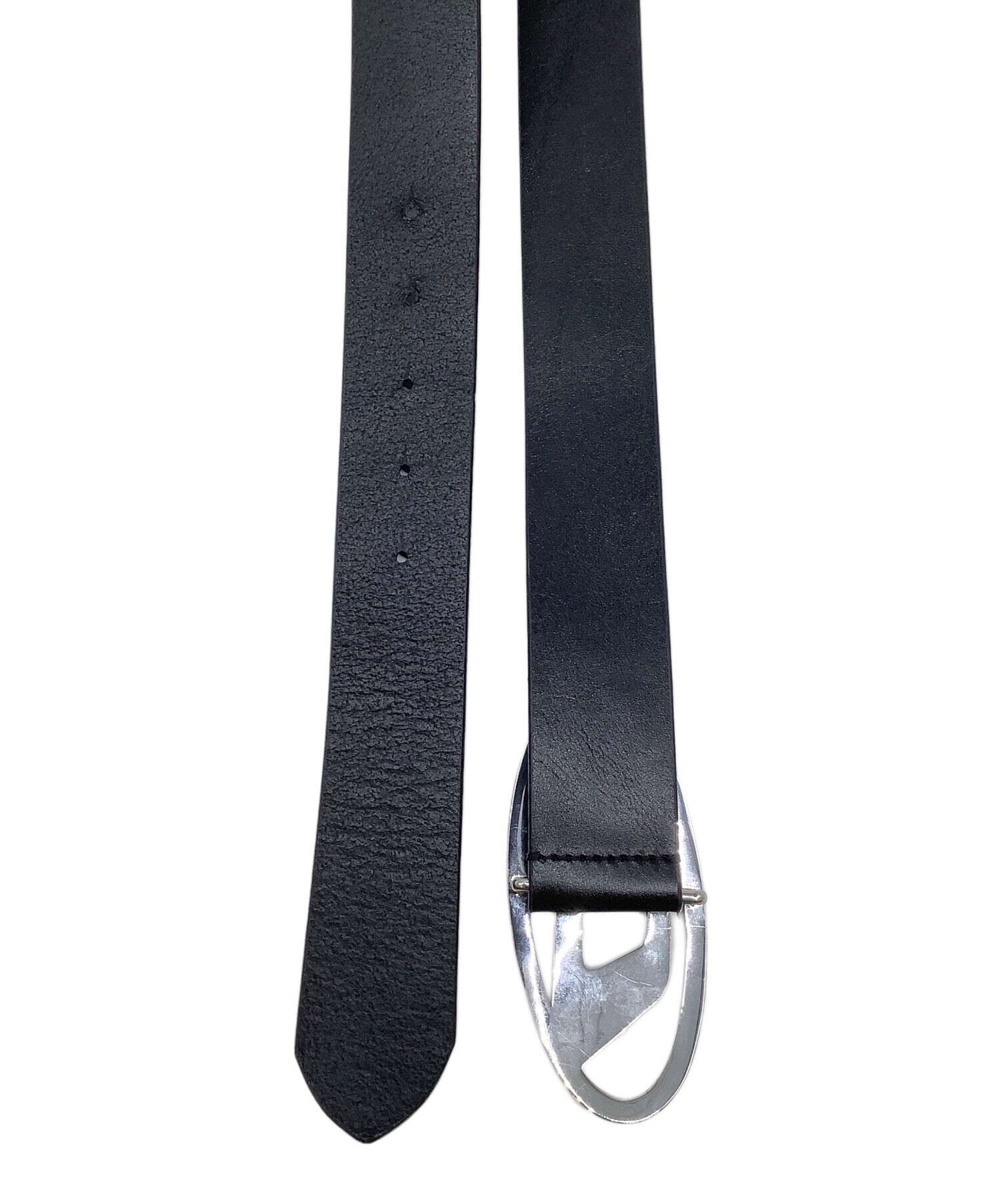 中古・古着通販】DIESEL (ディーゼル) レザーベルト ブラック サイズ