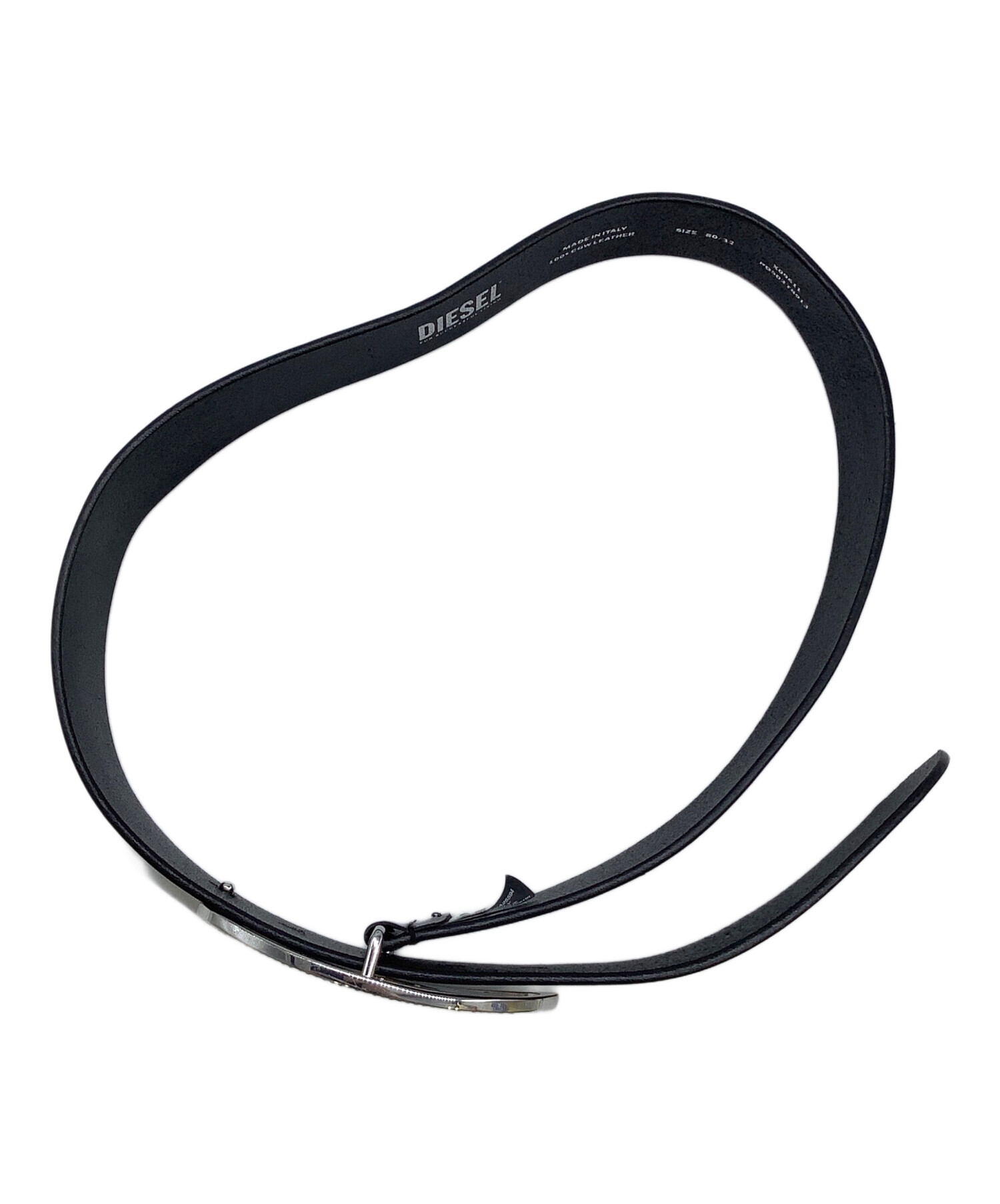 中古・古着通販】DIESEL (ディーゼル) レザーベルト ブラック サイズ