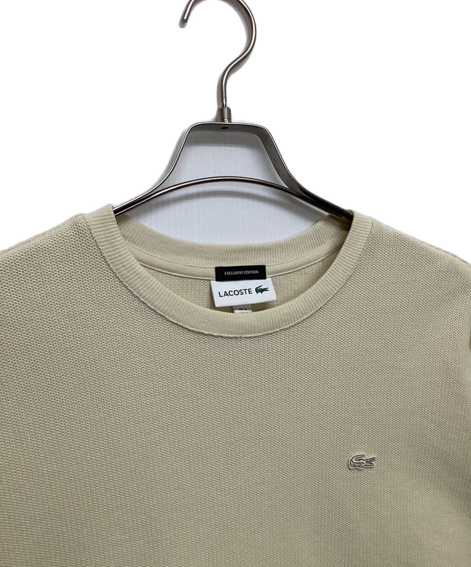 中古・古着通販】LACOSTE (ラコステ) 長袖カットソー ベージュ サイズ 