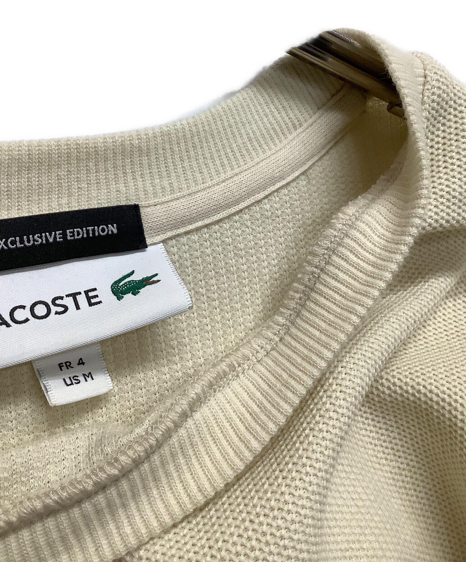 中古・古着通販】LACOSTE (ラコステ) 長袖カットソー ベージュ サイズ 