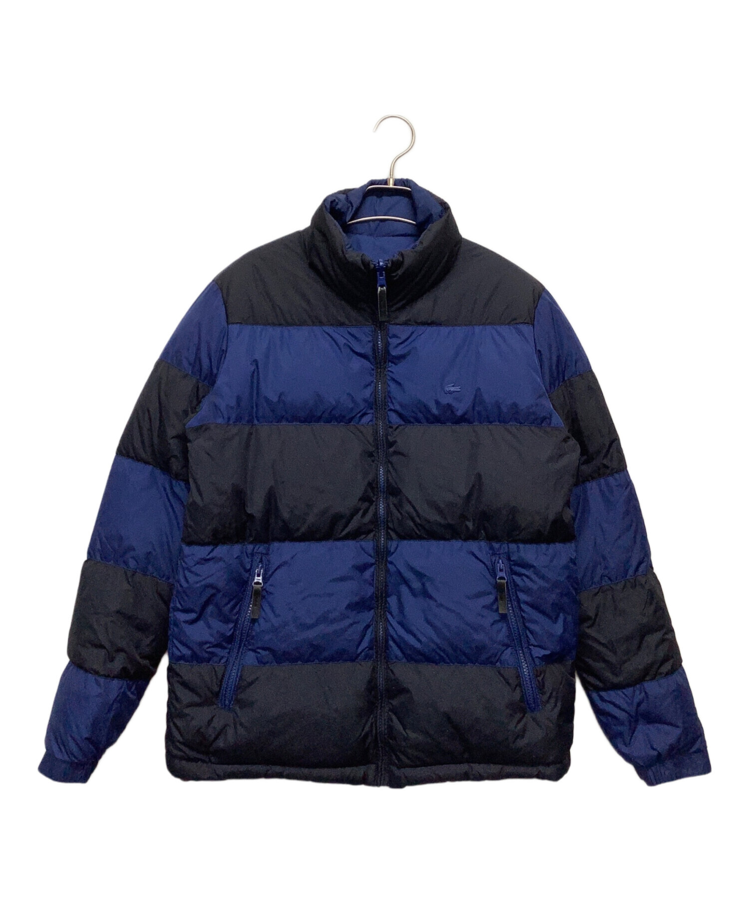 【パラディーゾ】ダウンジャケット　リバーシブル　総柄ブルーxネイビー　LL 厚手 中古・古着通販】LACOSTE (ラコステ) リバーシブルダウンジャケット