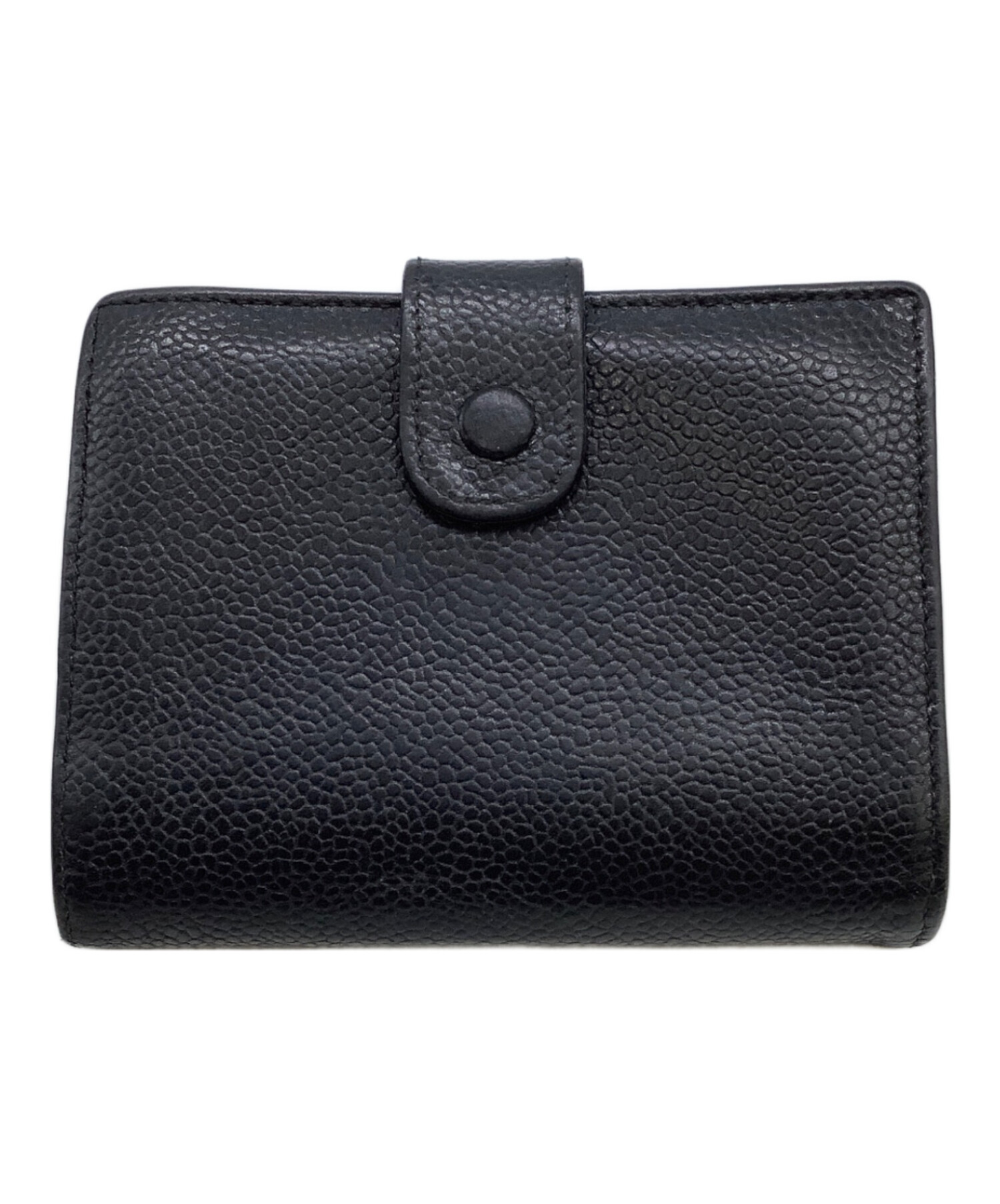 中古・古着通販】CHANEL (シャネル) 2つ折り財布 ブラック｜ブランド