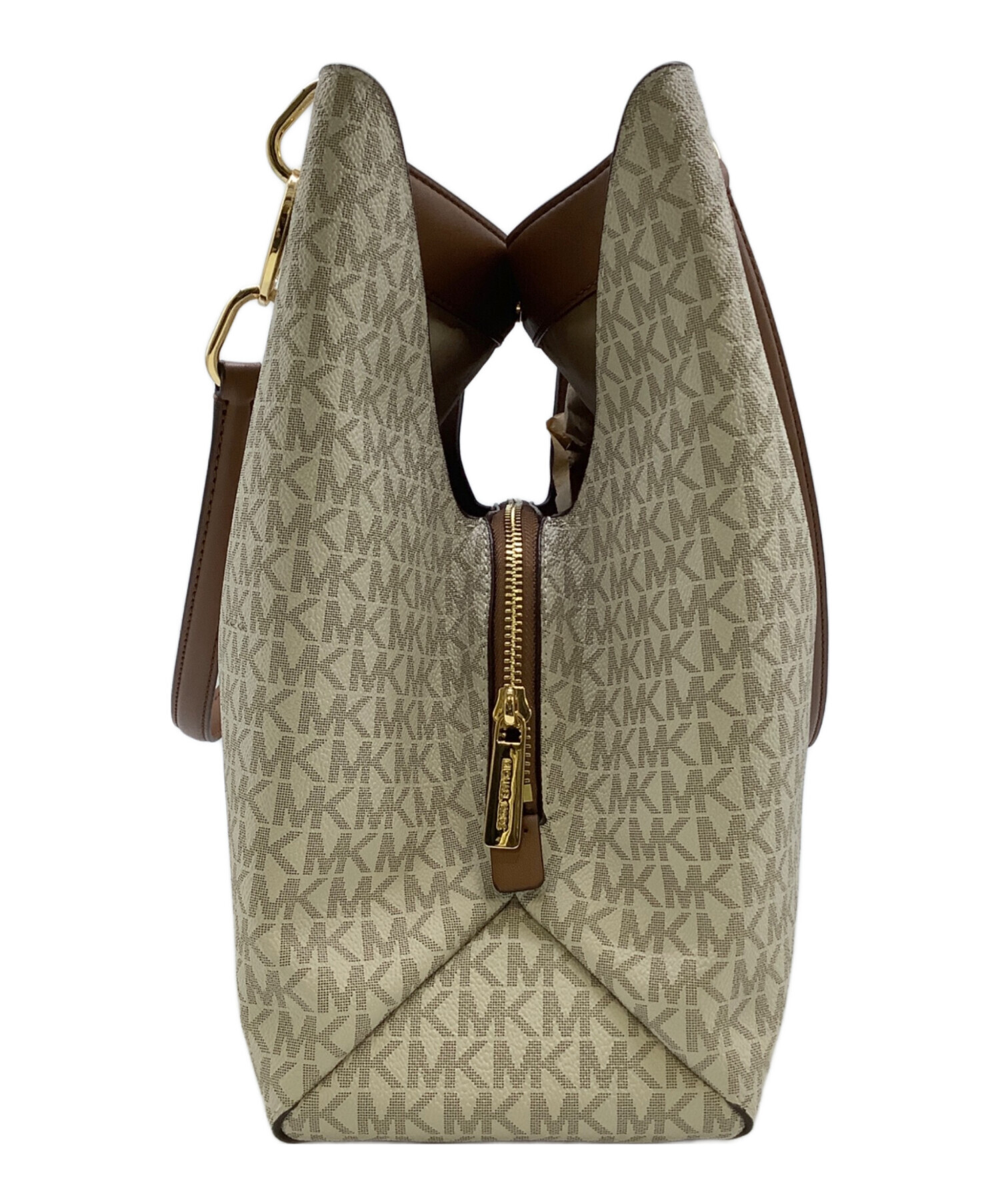 【新品未使用】MICHAEL KORS ベージュ ハンドバッグ ショルダー付き 中古・古着通販】MICHAEL KORS (マイケル・コース) ショルダーバッグ