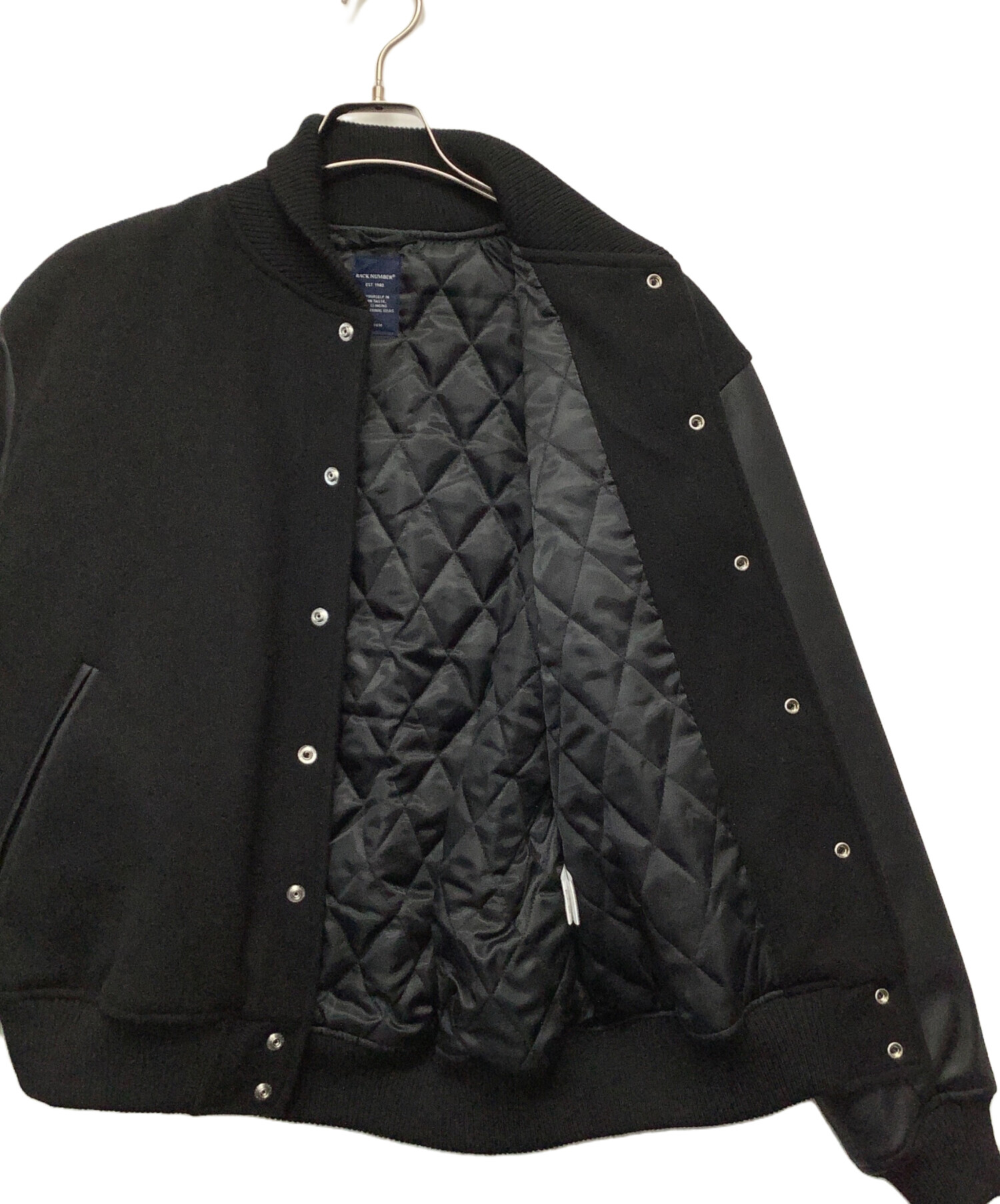 中古・古着通販】BACK NUMBER (バックナンバー) スタジャン ブラック 
