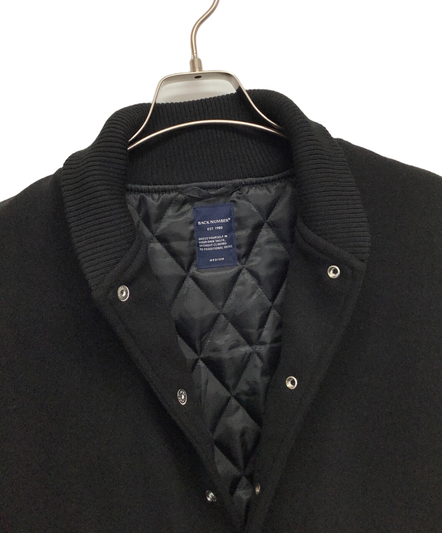 中古・古着通販】BACK NUMBER (バックナンバー) スタジャン ブラック