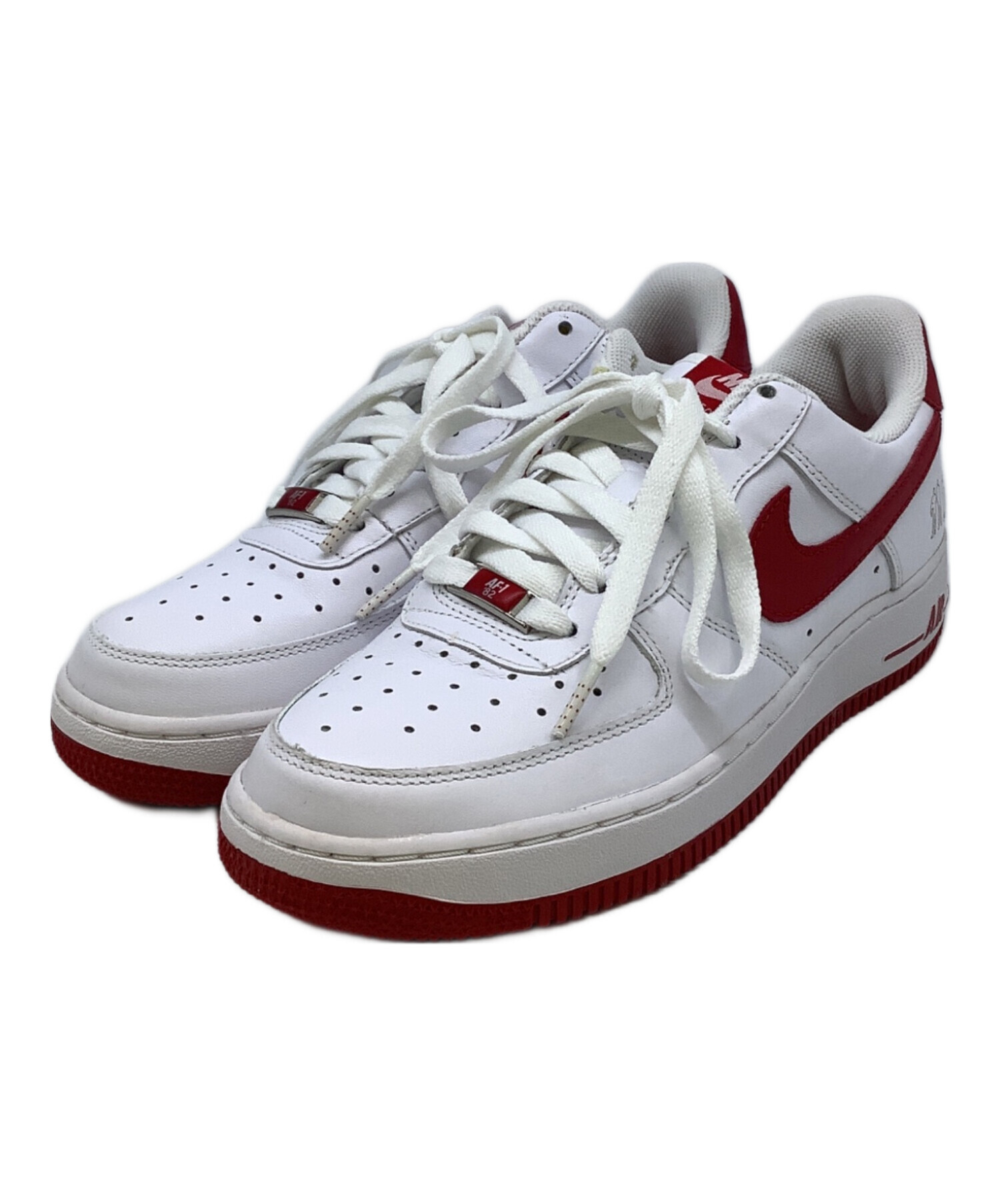 中古・古着通販】NIKE (ナイキ) AIR FORCE 1 07 ホワイト×レッド 