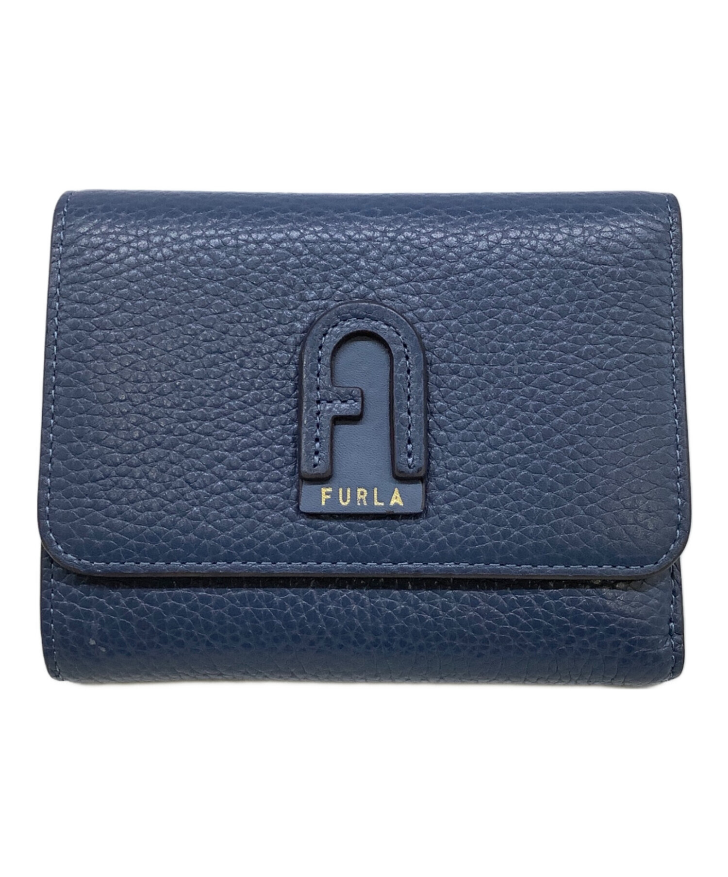 中古・古着通販】FURLA (フルラ) 3つ折り財布 ネイビー｜ブランド 