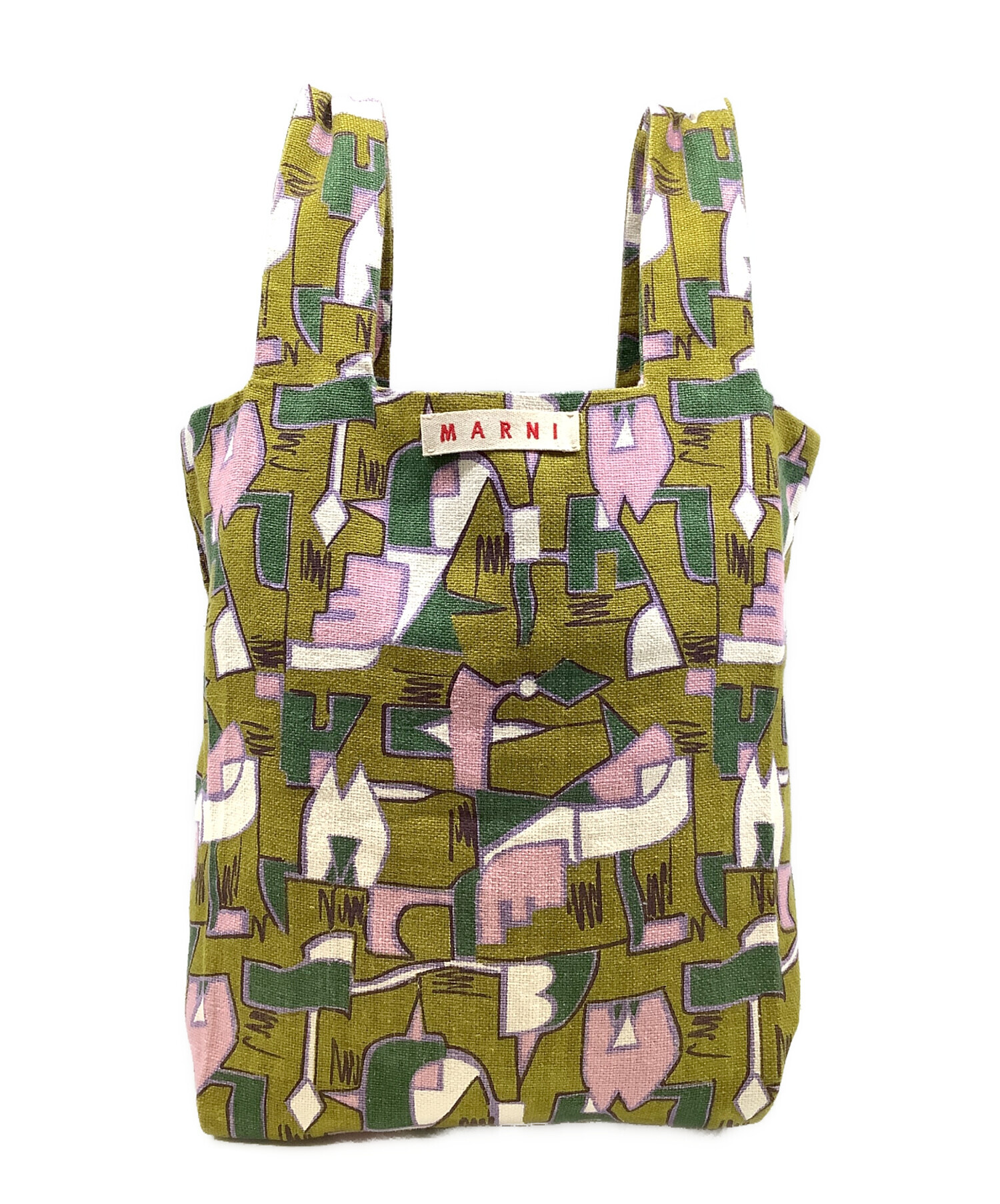 中古・古着通販】MARNI (マルニ) 幾何学キャンバストートバッグ
