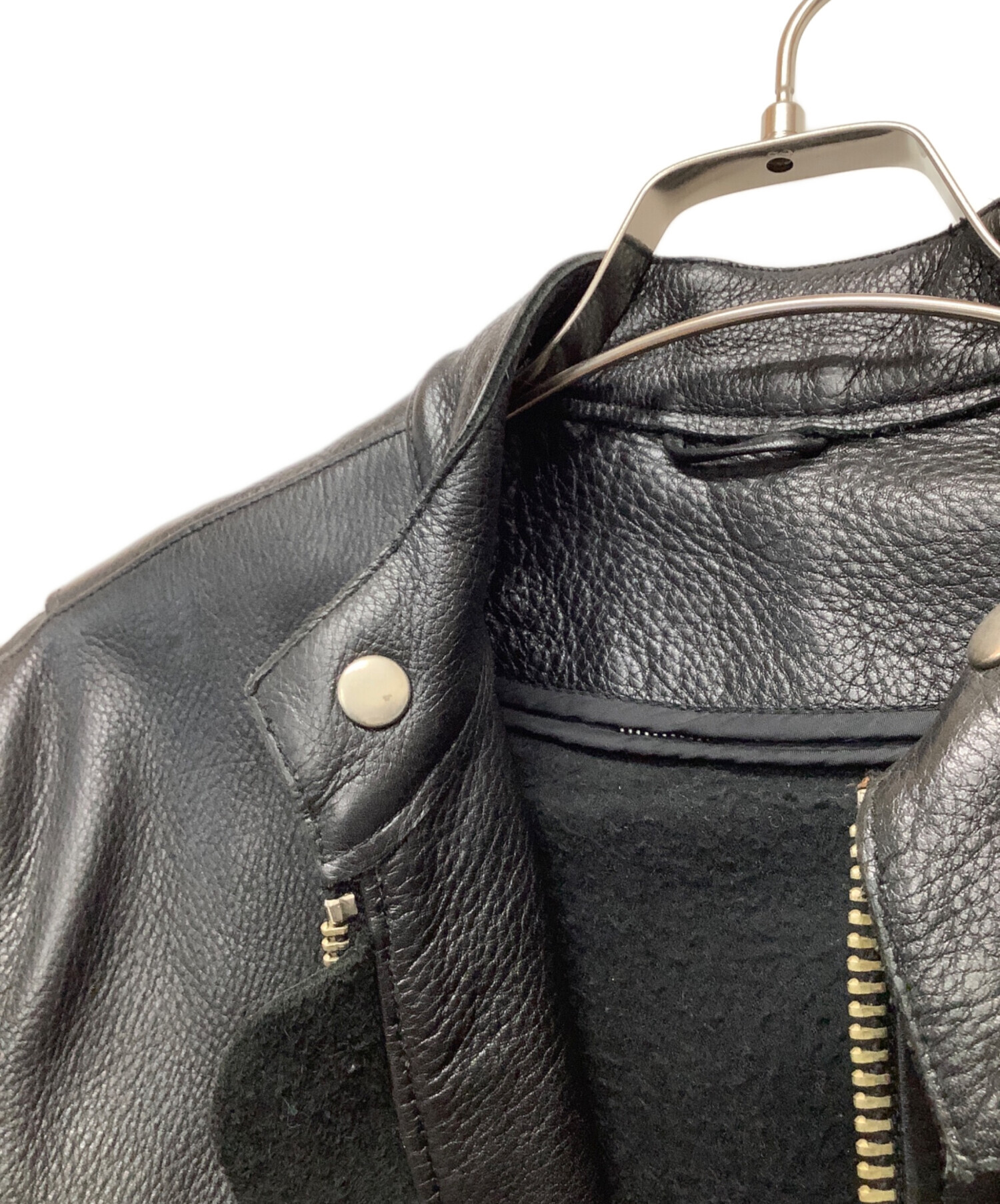 中古・古着通販】OUTLAW (アウトロー) レザージャケット ブラック