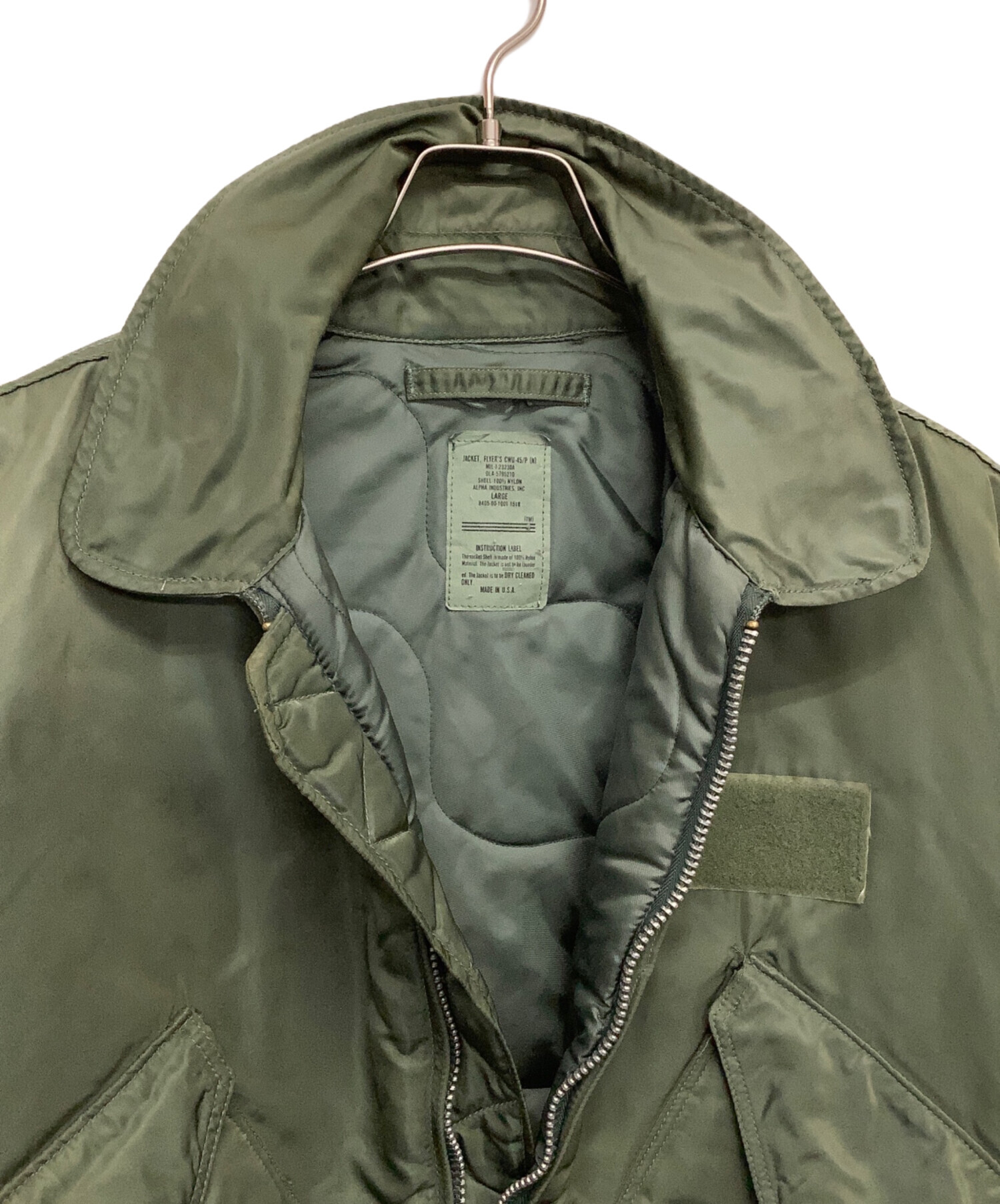 中古・古着通販】ALPHA (アルファ) フライトジャケット オリーブ