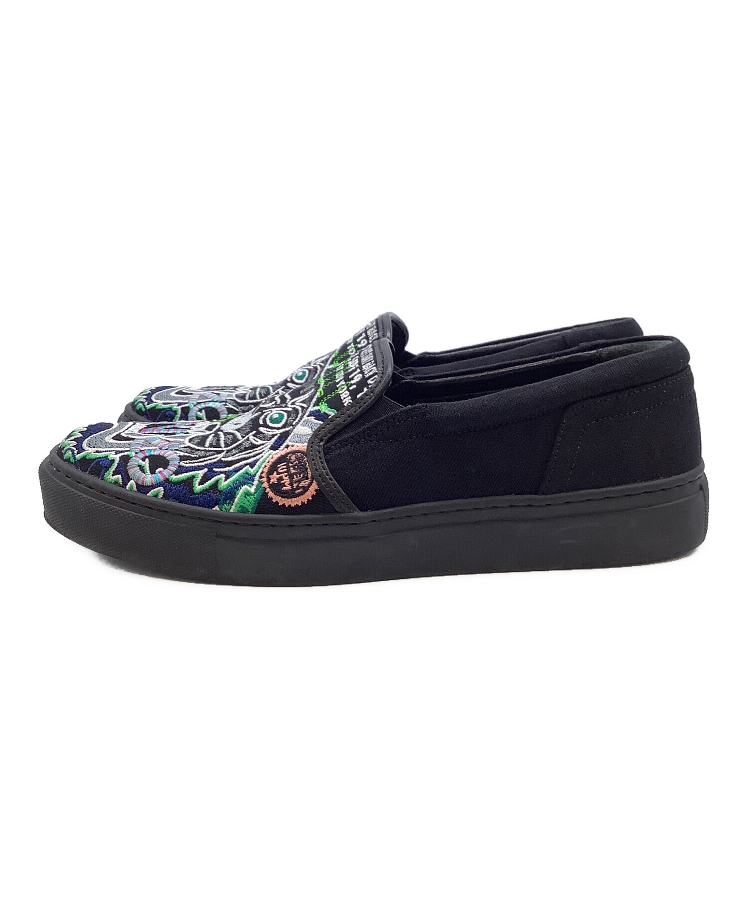 中古・古着通販】KENZO (ケンゾー) スリッポン ブラック マルチカラー 
