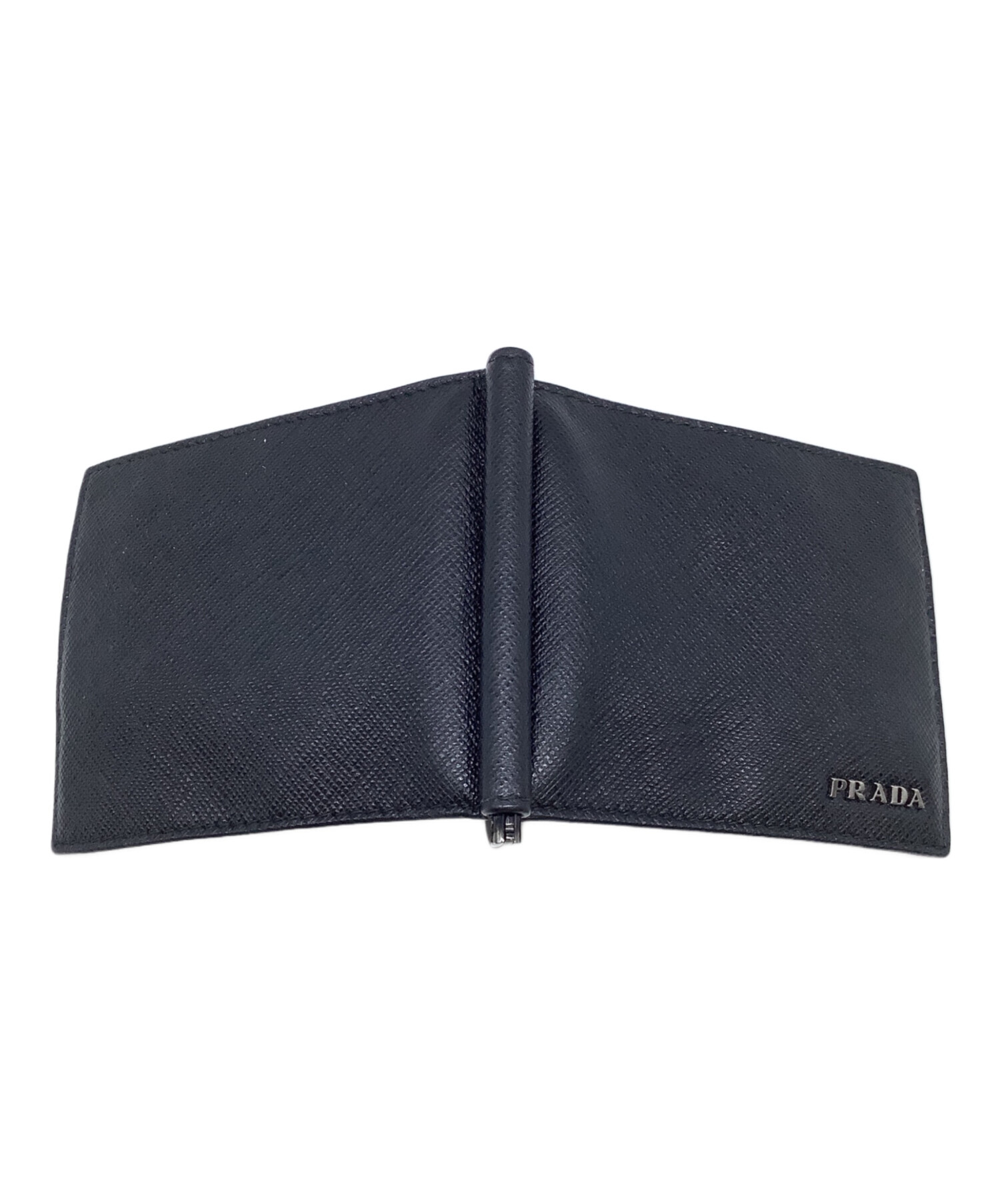 中古・古着通販】PRADA (プラダ) 2つ折り財布 ブラック｜ブランド
