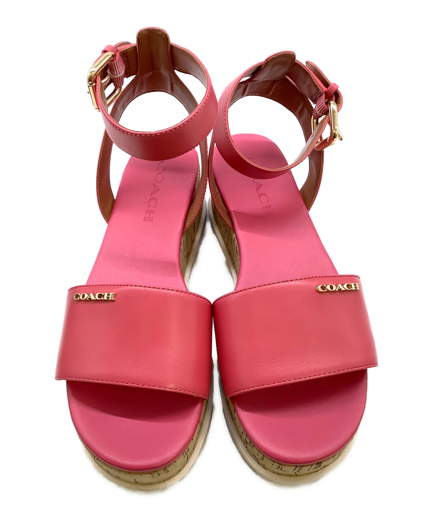 中古・古着通販】COACH (コーチ) サンダル ショッキングピンク サイズ
