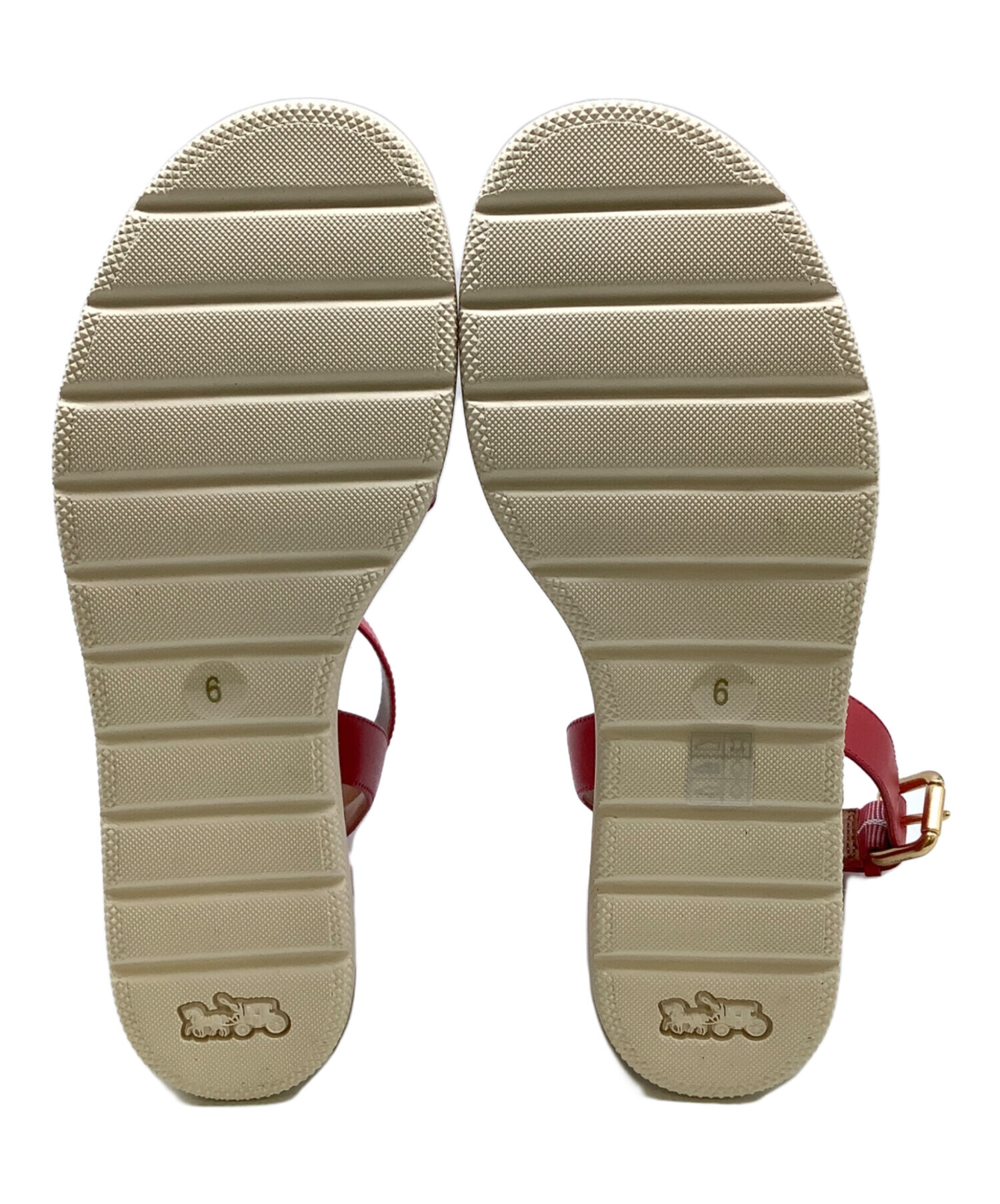 中古・古着通販】COACH (コーチ) サンダル ショッキングピンク サイズ