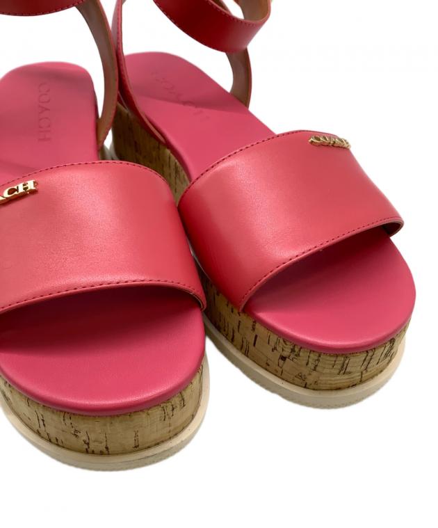 中古・古着通販】COACH (コーチ) サンダル ショッキングピンク サイズ