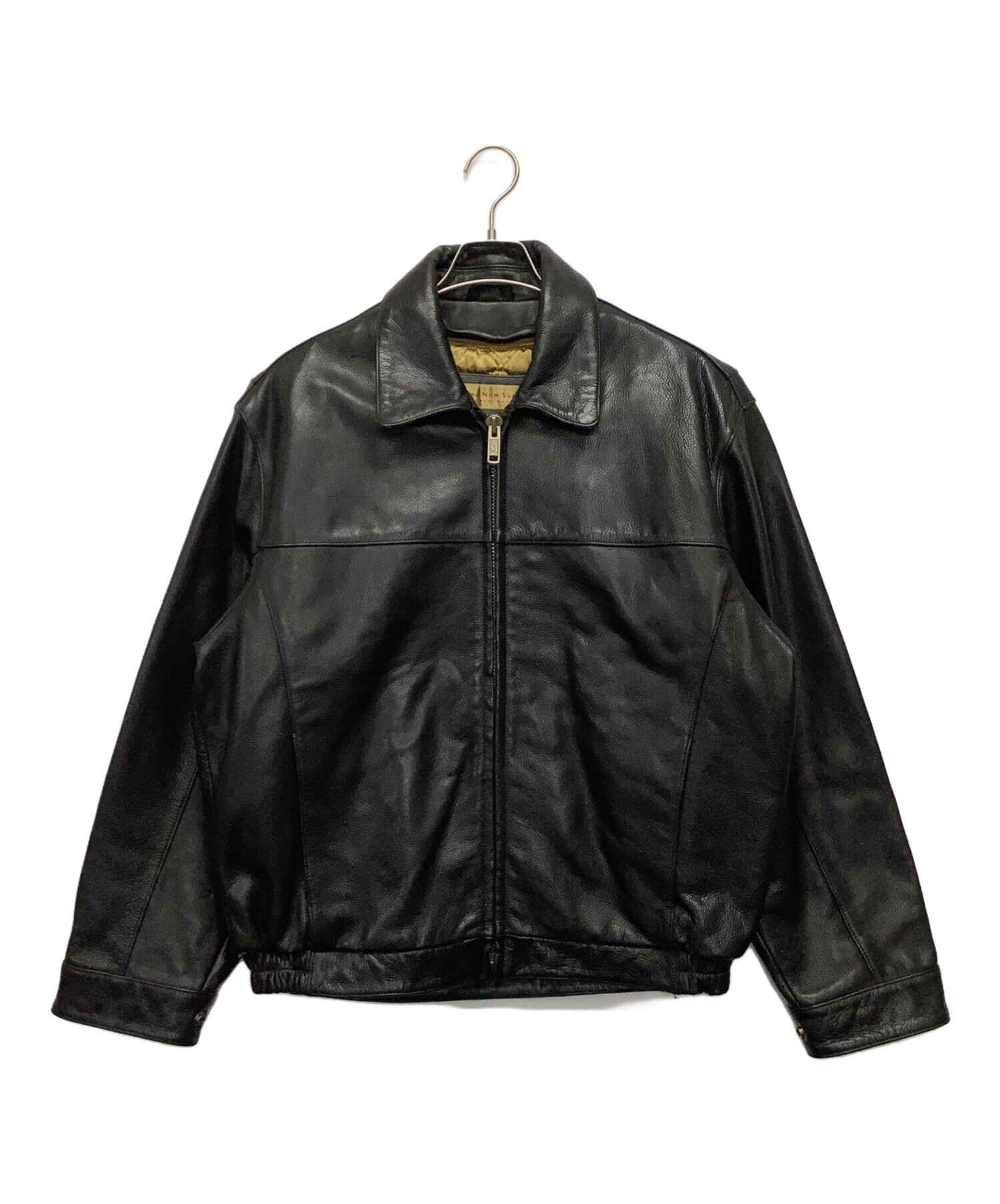 マークニューヨーク　フェイクレザージャケット　ブラック黒　メンズXL　ブルゾン 中古・古着通販】MARC NEW YORK (マークニューヨーク) レザー