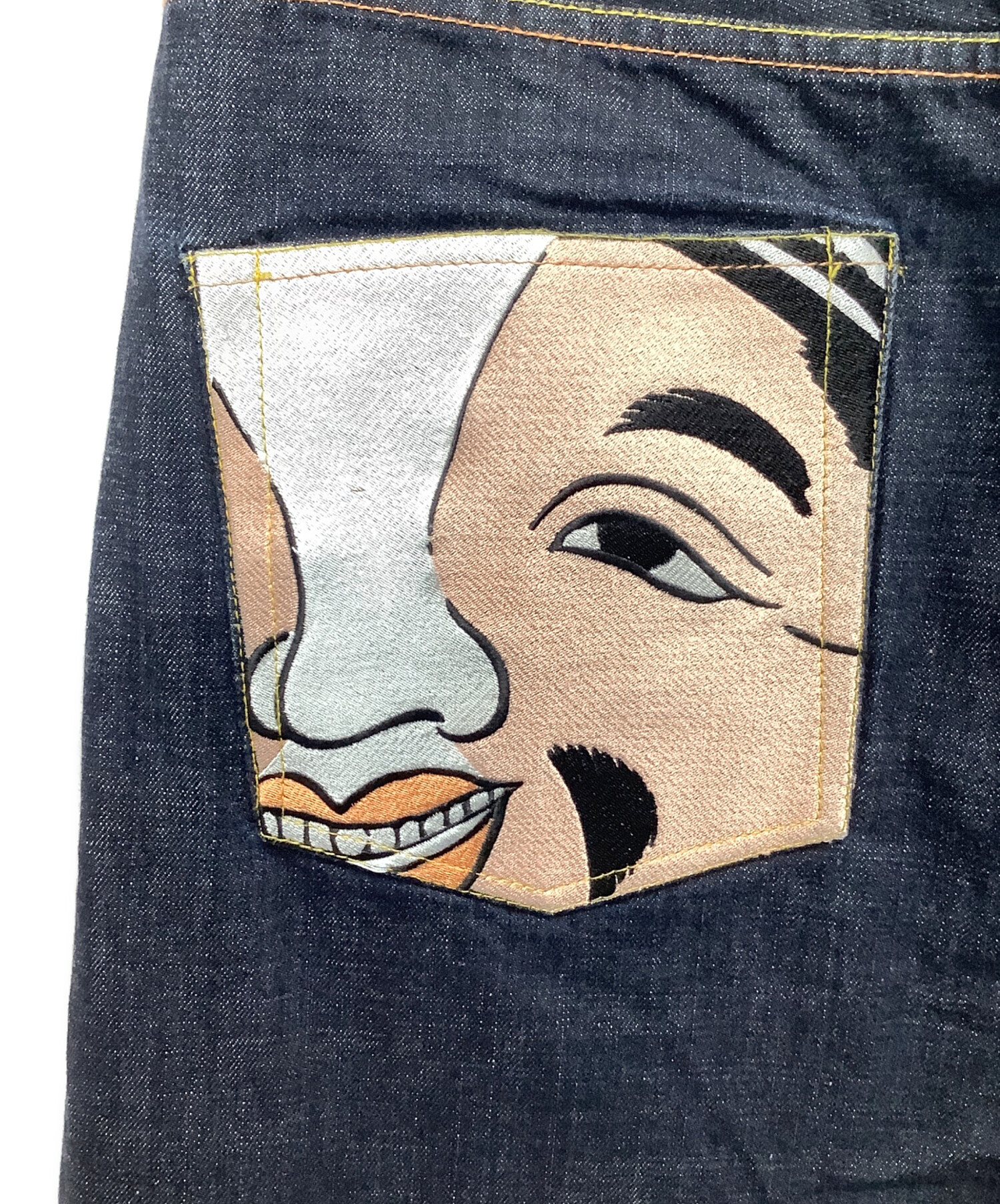 中古・古着通販】EVISU (エヴィス) エビス刺繍デニムパンツ インディゴ