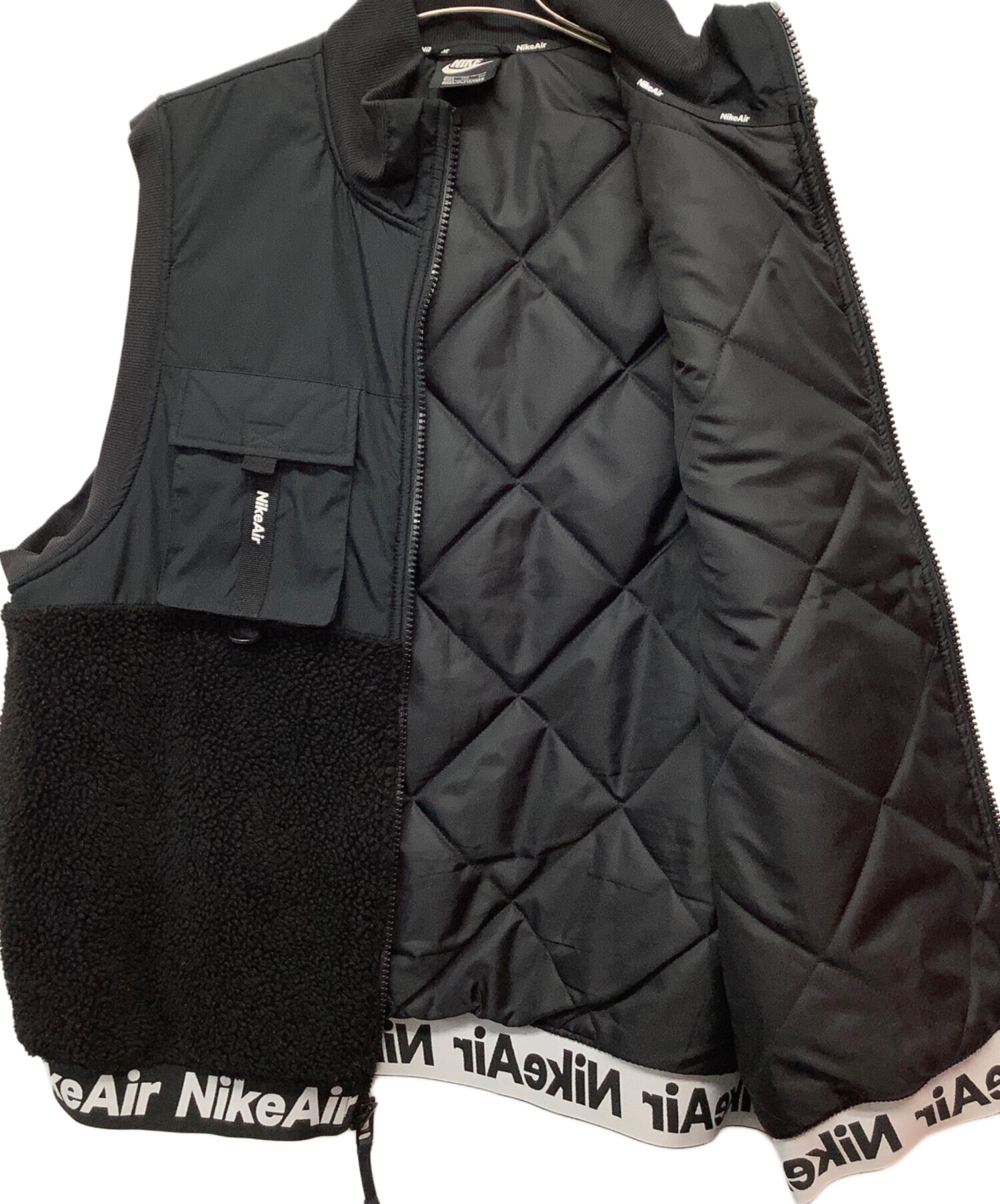 中古・古着通販】NIKE (ナイキ) ボアフリースベスト ブラック サイズ