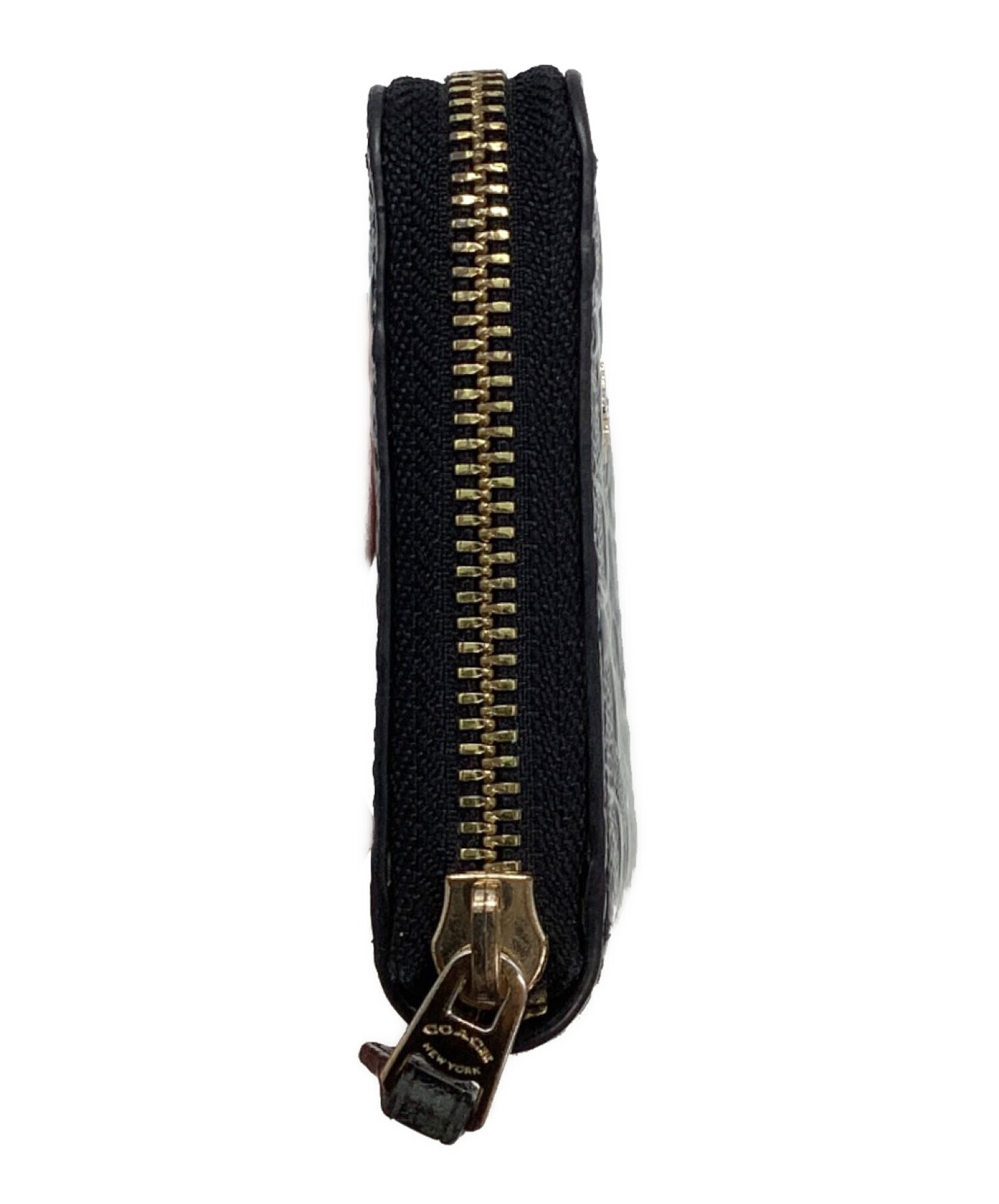 中古・古着通販】COACH (コーチ) ラウンドファスナー財布 ブラック