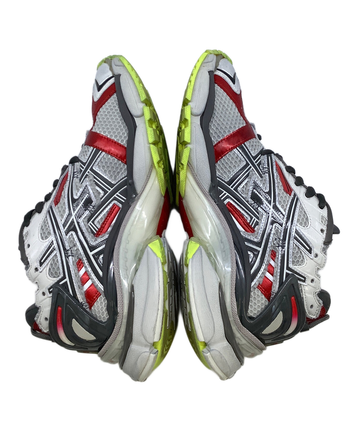 BALENCIAGA グレー レッド スニーカー 中古・古着通販】BALENCIAGA (バレンシアガ) スニーカー グレー×レッド