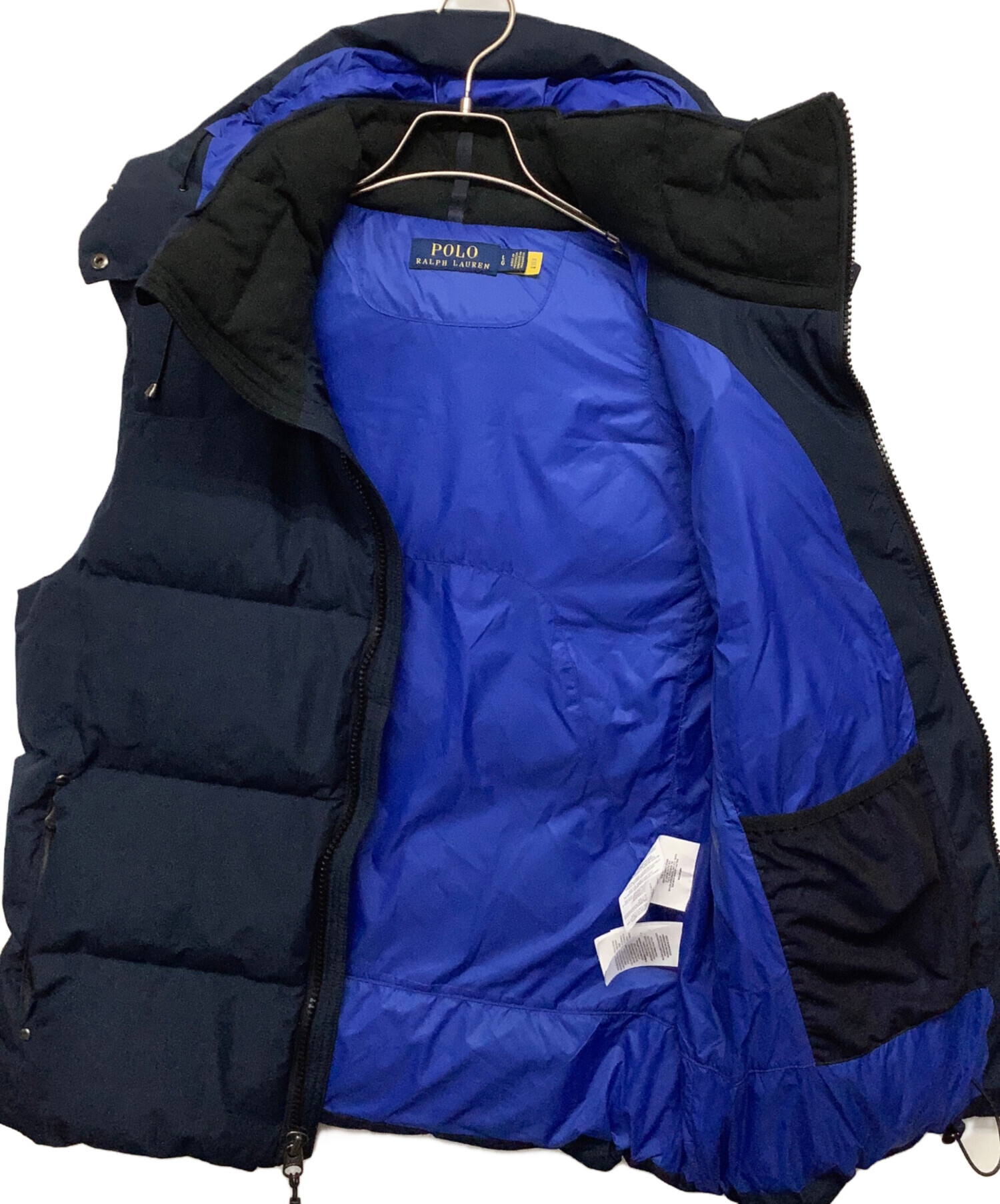 ポロ ラルフローレン Polo by Ralph Lauren ダウンベスト 青 中古・古着通販】POLO RALPH LAUREN (ポロ・ラルフローレン) ダウン