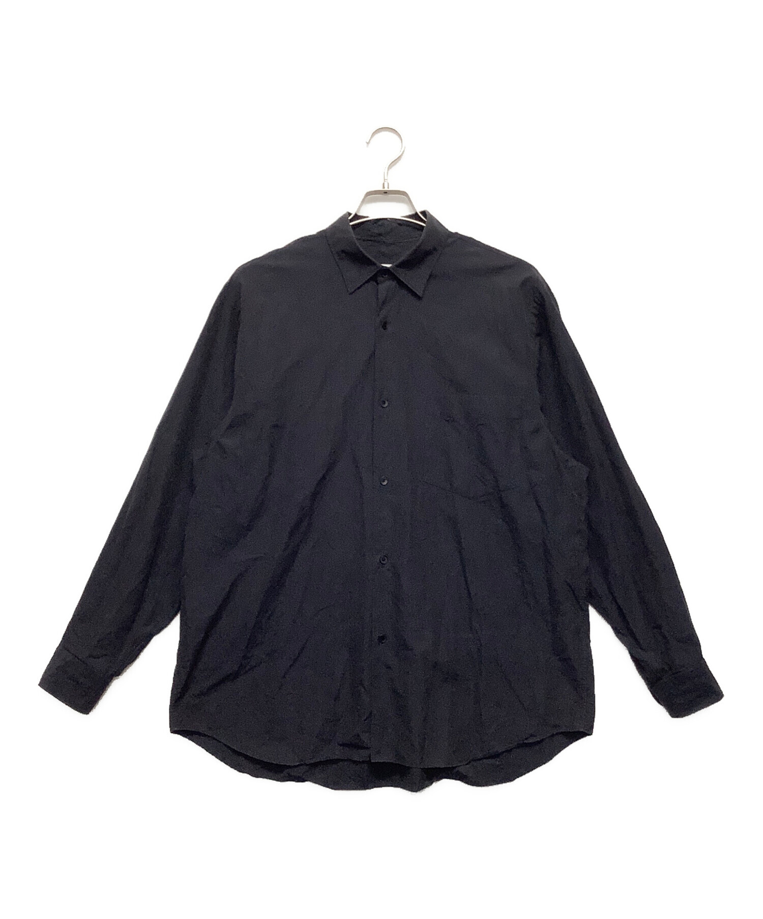 COMOLI 黒 長袖シャツ サイズ3 中古・古着通販】COMOLI (コモリ) 長袖シャツ ブラック サイズ:2