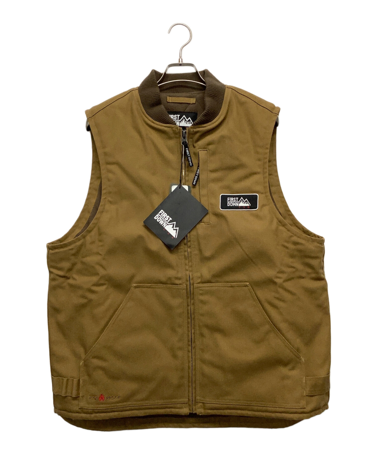 First down ベスト 中古・古着通販】FIRST DOWN (ファーストダウン) 難燃ダックベスト