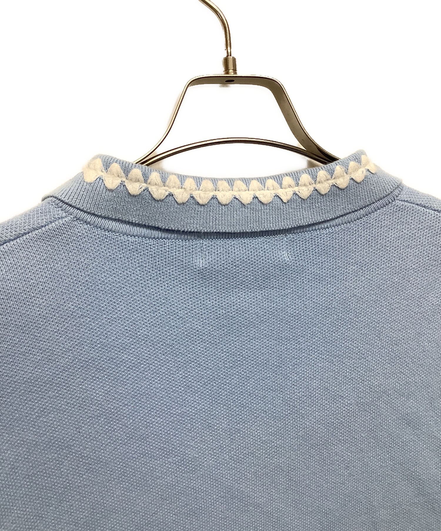 中古・古着通販】TTT MSW (ティー) Knit polo cardigan スカイブルー