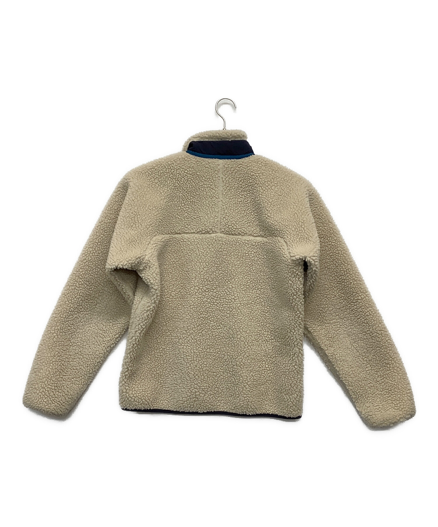 【値下げ】Patagonia フリースジャケット ベージュ/ネイビー 中古・古着通販】Patagonia (パタゴニア) フリースジャケット ベージュ