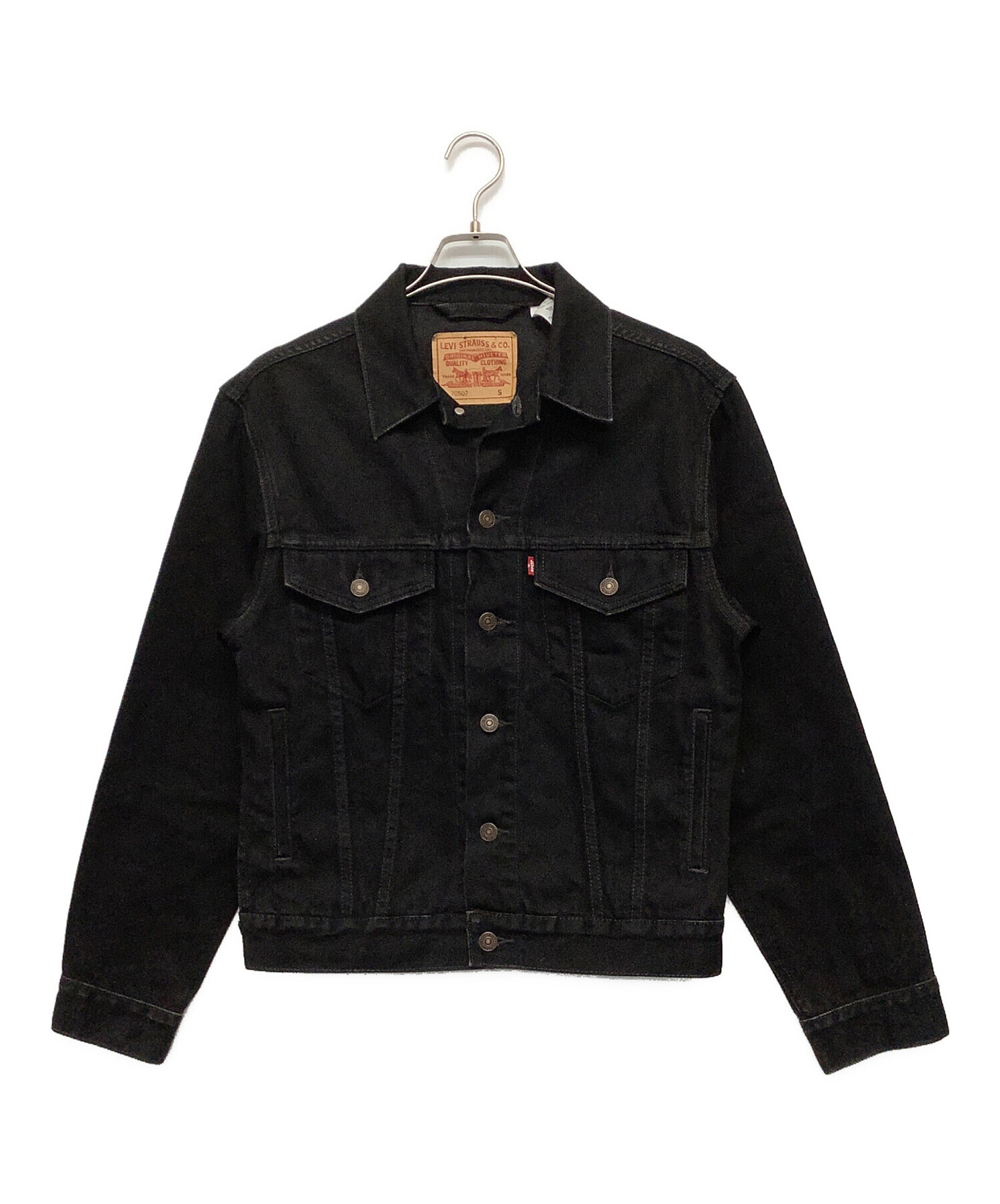 中古・古着通販】LEVI'S (リーバイス) デニムジャケット ブラック