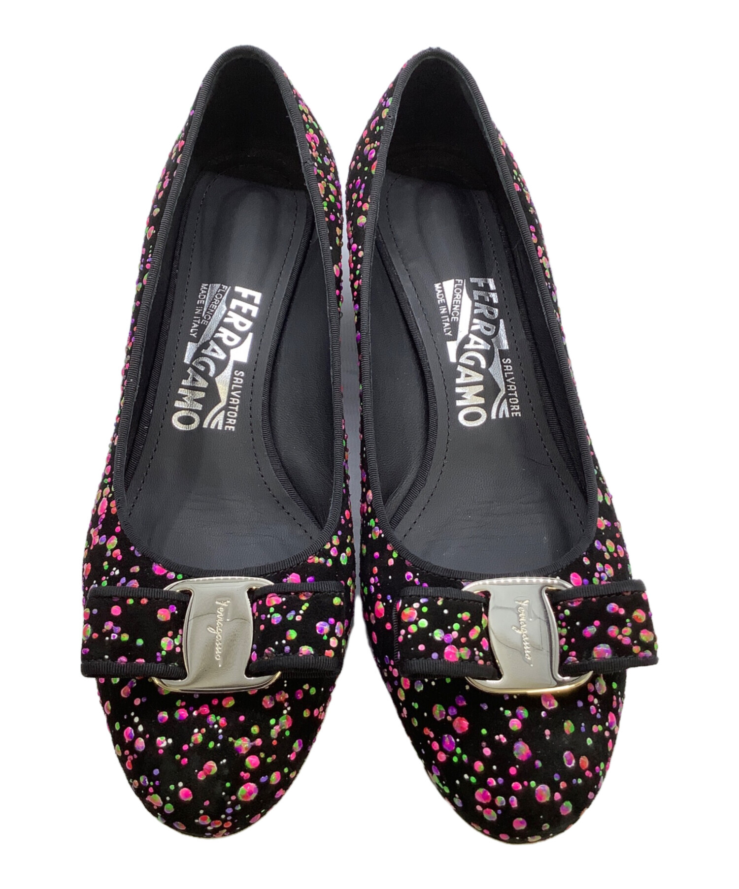 専用です。【クリスマスセール】美品Ferragamo パンプス黒とピンクのドット 中古・古着通販】Salvatore Ferragamo (サルヴァトーレ フェラガモ