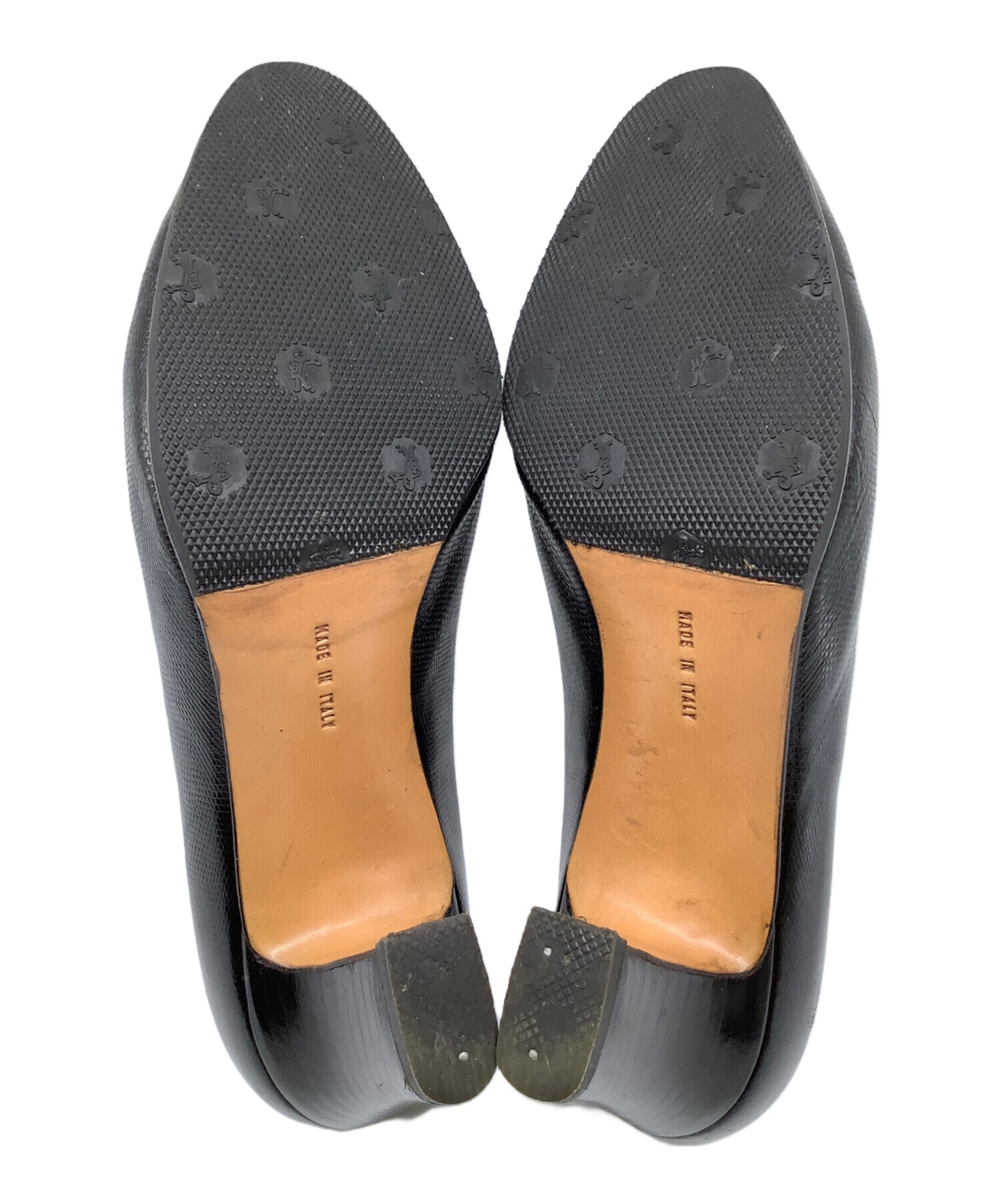 中古・古着通販】Ferragamo (フェラガモ) ヒールローファー ブラック